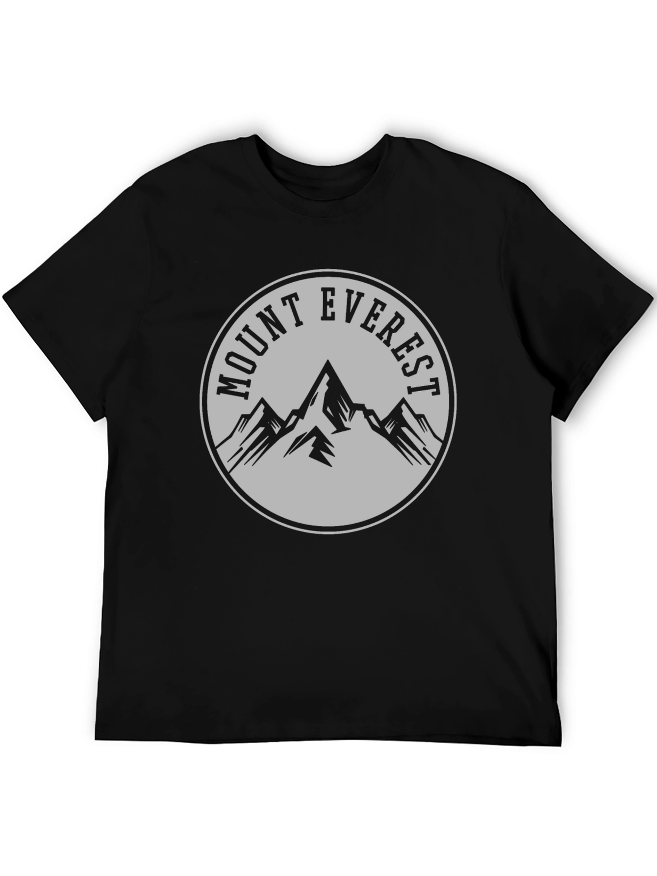 Mount Everest Graphic T-Shirt - Black Crew Neck