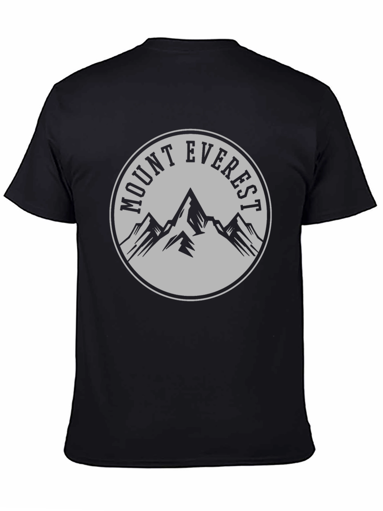 Mount Everest Graphic T-Shirt - Black Crew Neck