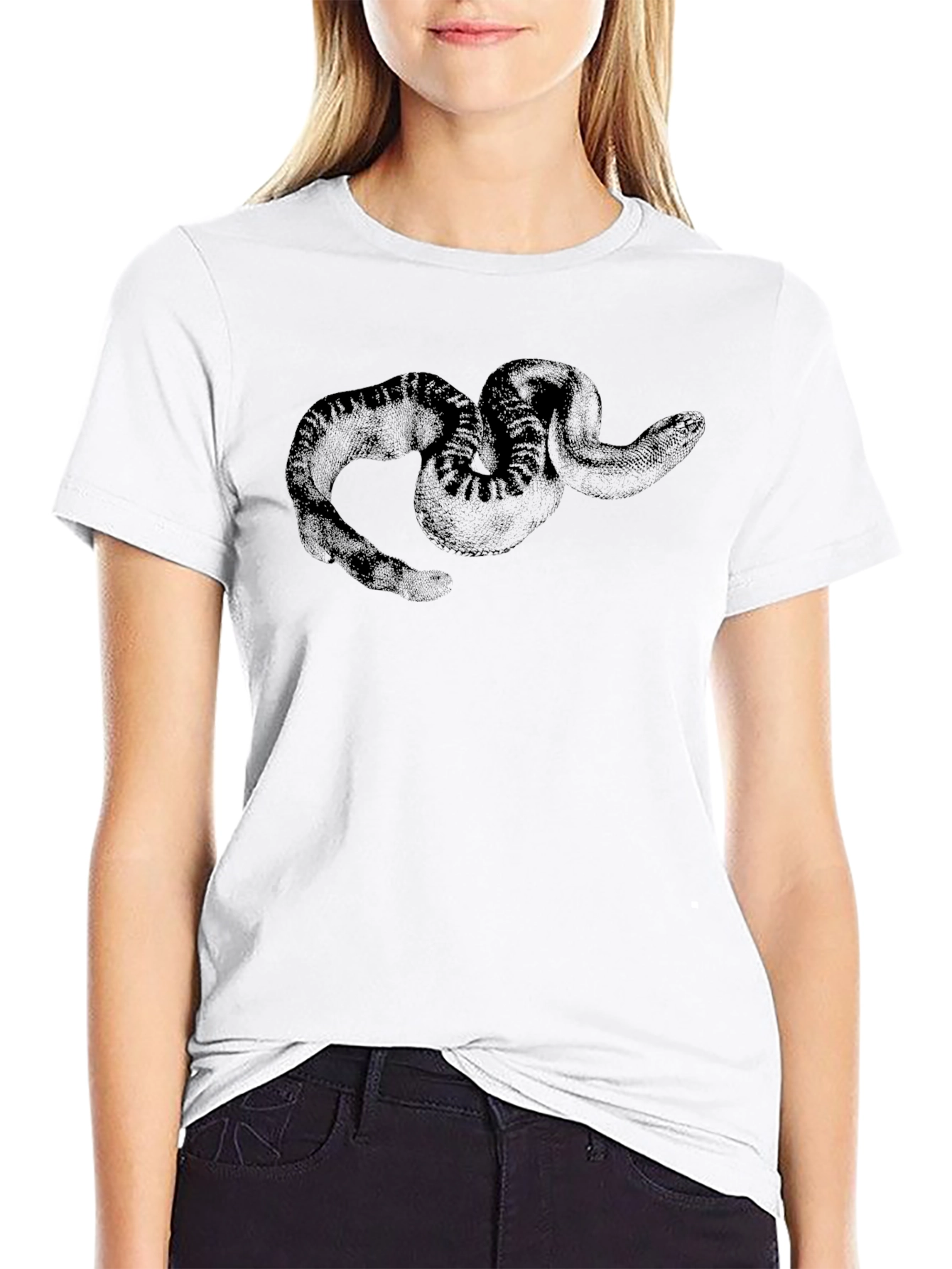 Black Snake Graphic Tee - Mens Casual Shirt