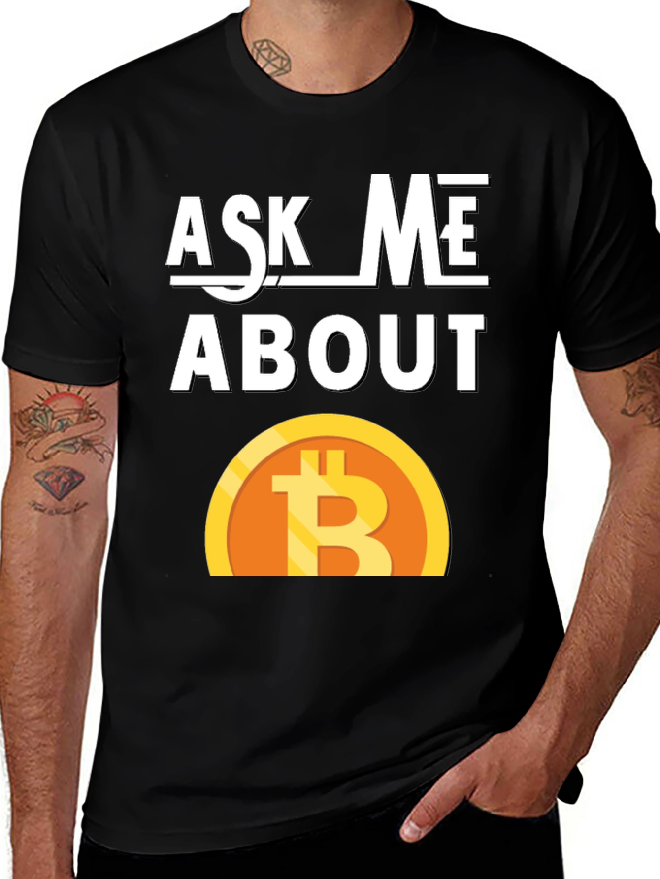 Ask Me About Bitcoin Graphic Tee