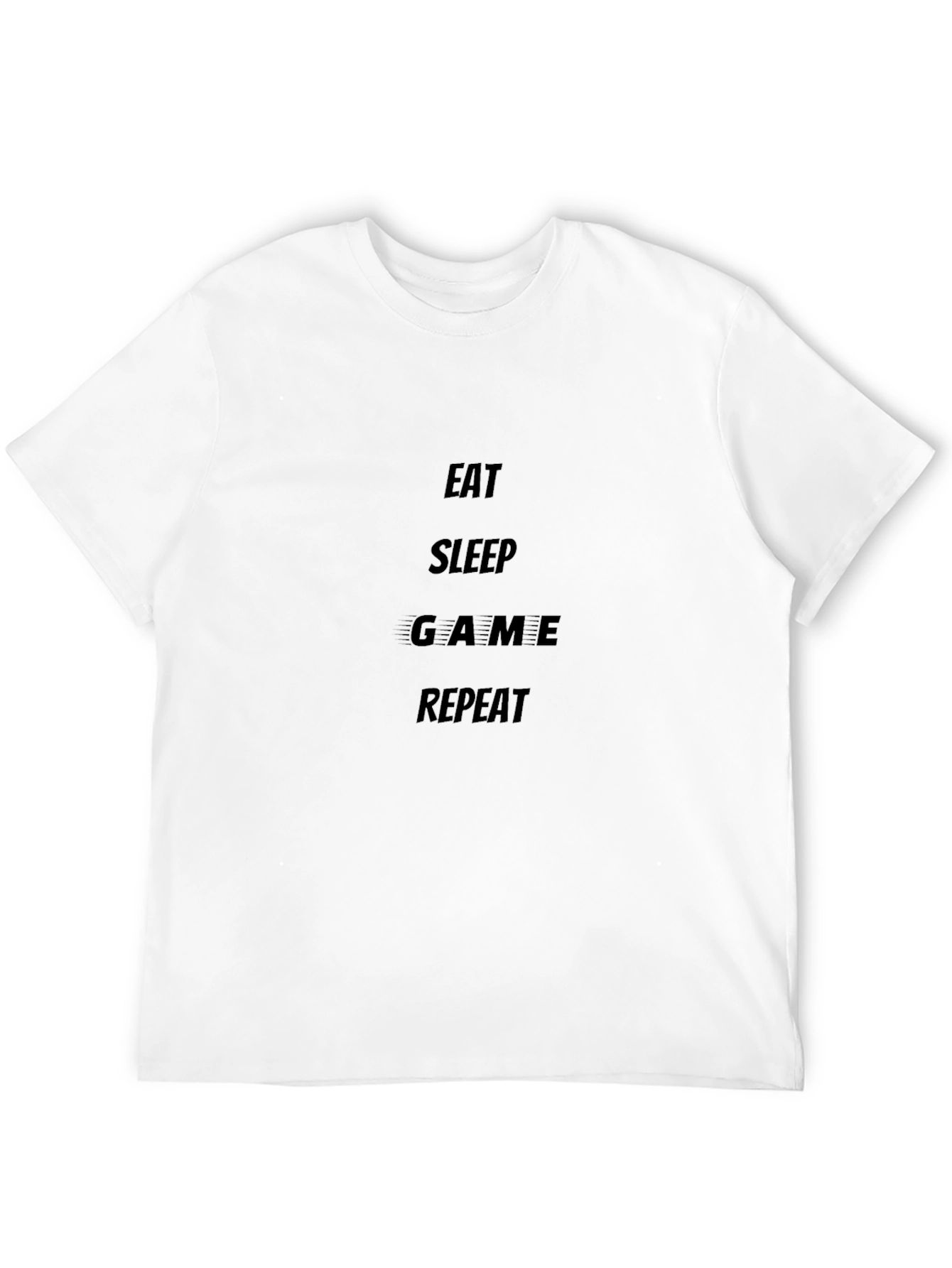 Eat Sleep Game Repeat Black T-Shirt