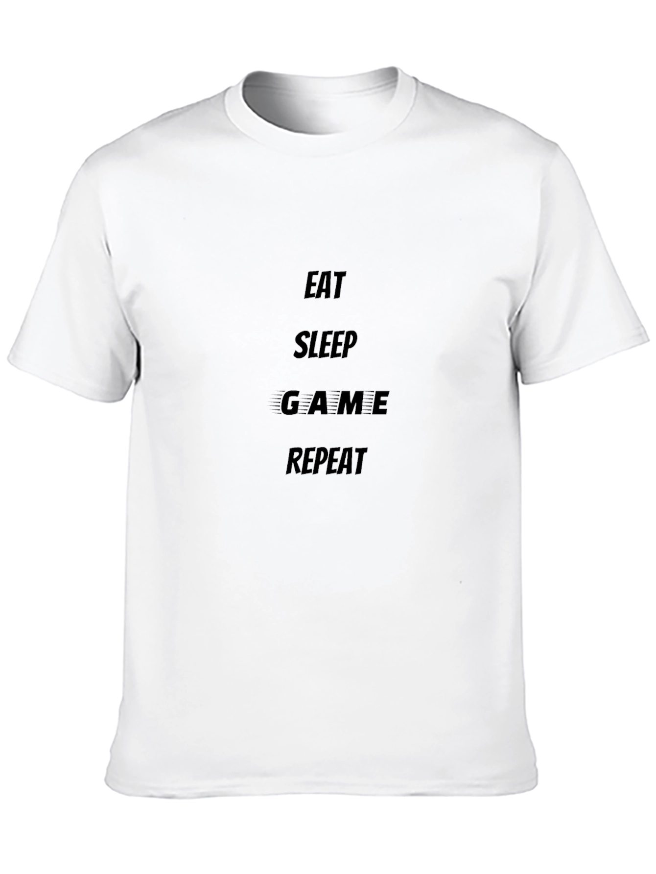 Eat Sleep Game Repeat Black T-Shirt
