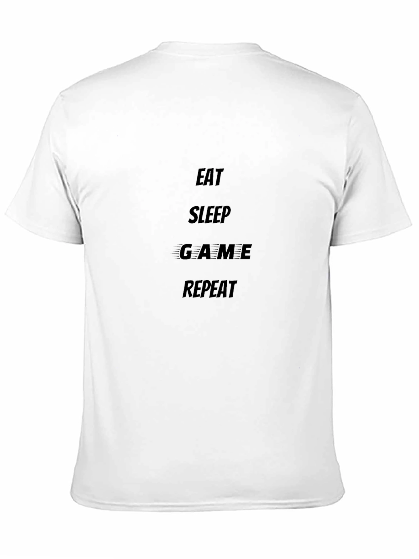 Eat Sleep Game Repeat Black T-Shirt