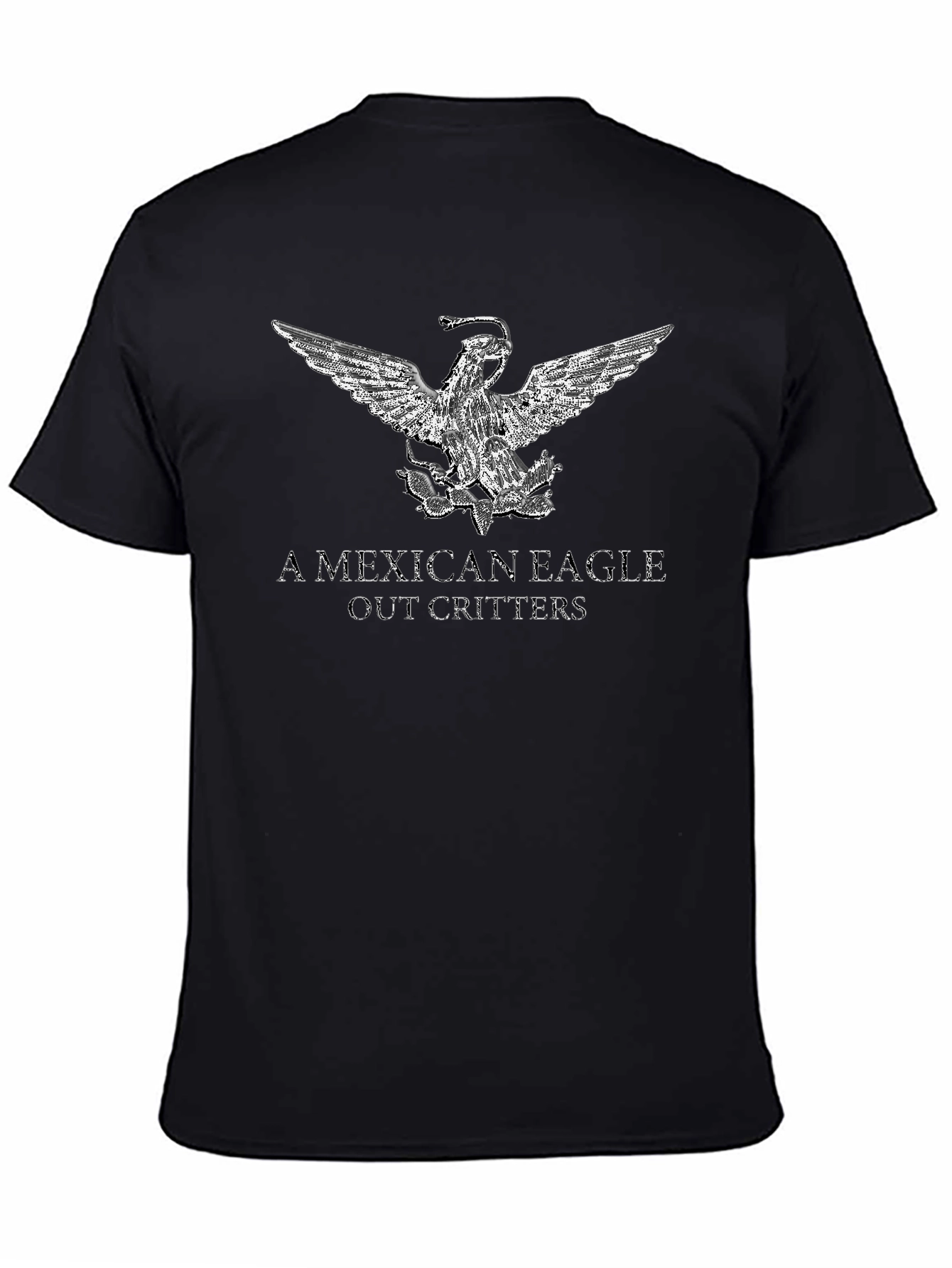 Mexican Eagle Graphic Tee - Black