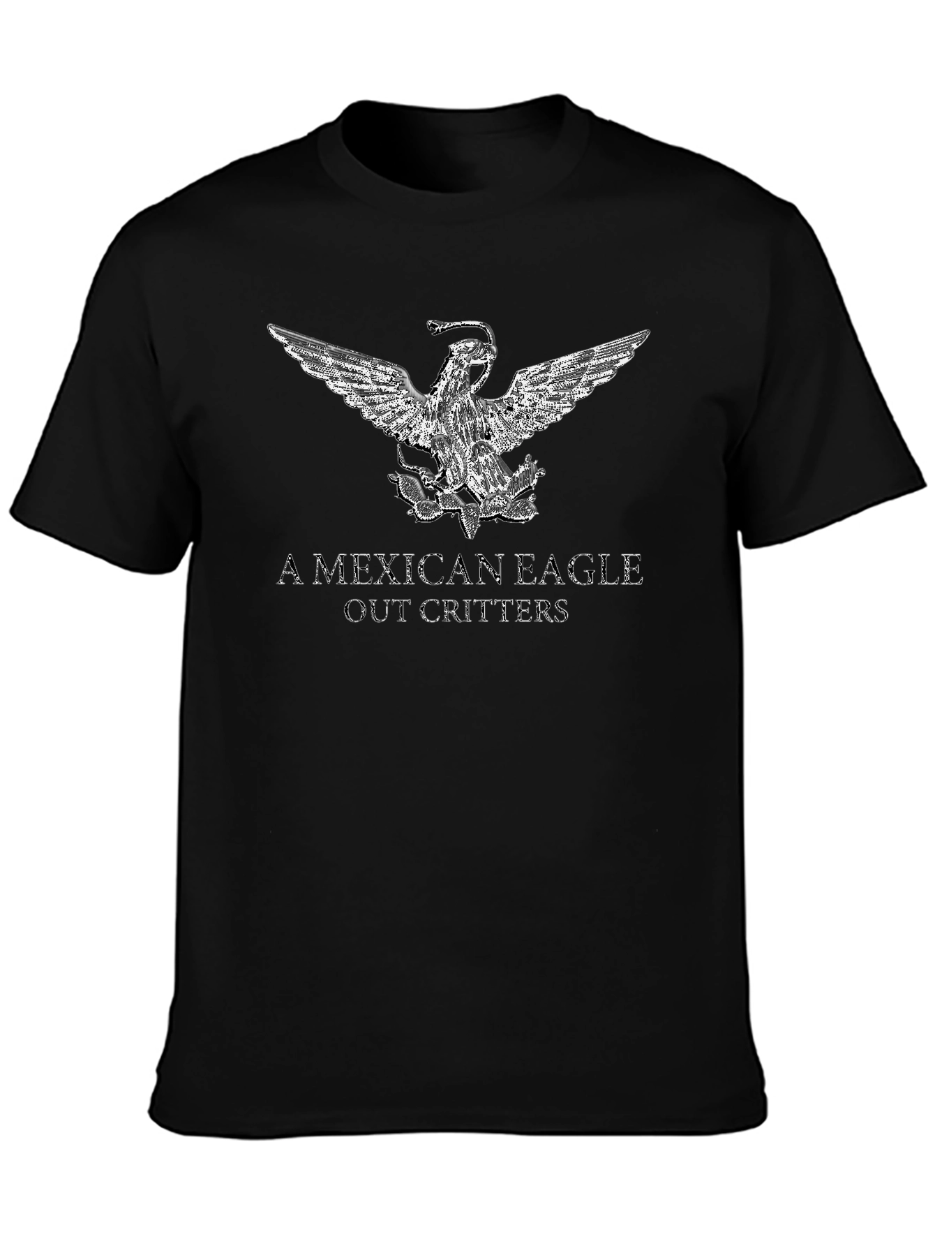 Mexican Eagle Graphic Tee - Black