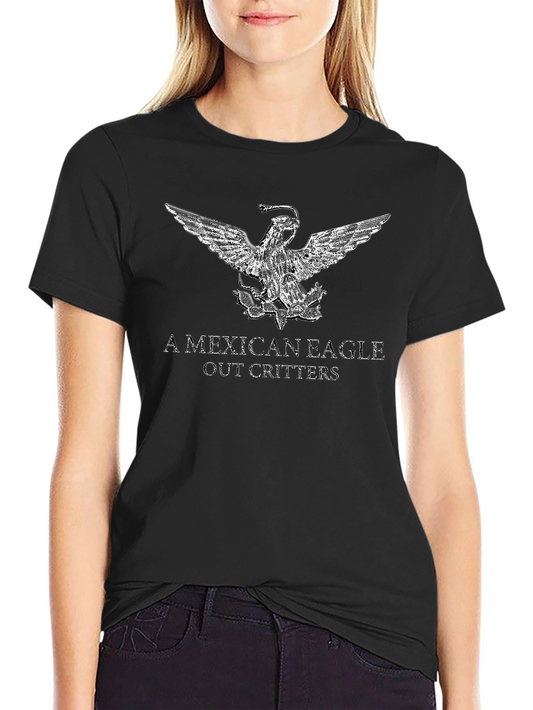 Mexican Eagle Graphic Tee - Black