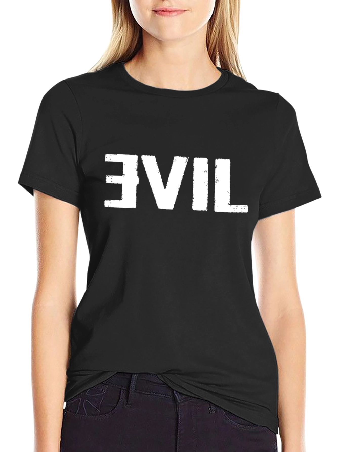 Reversed Evil Graphic Tee - Mens Black T-Shirt