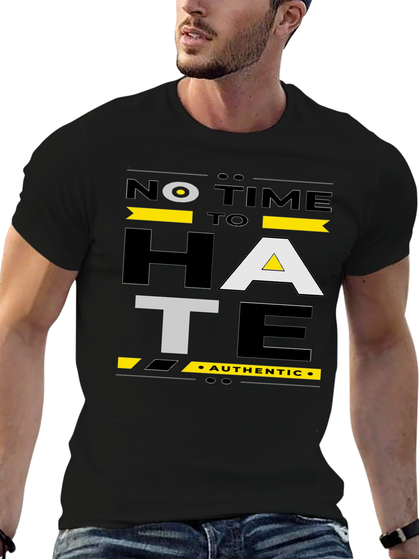 No Time To Hate Graphic Tee - Black