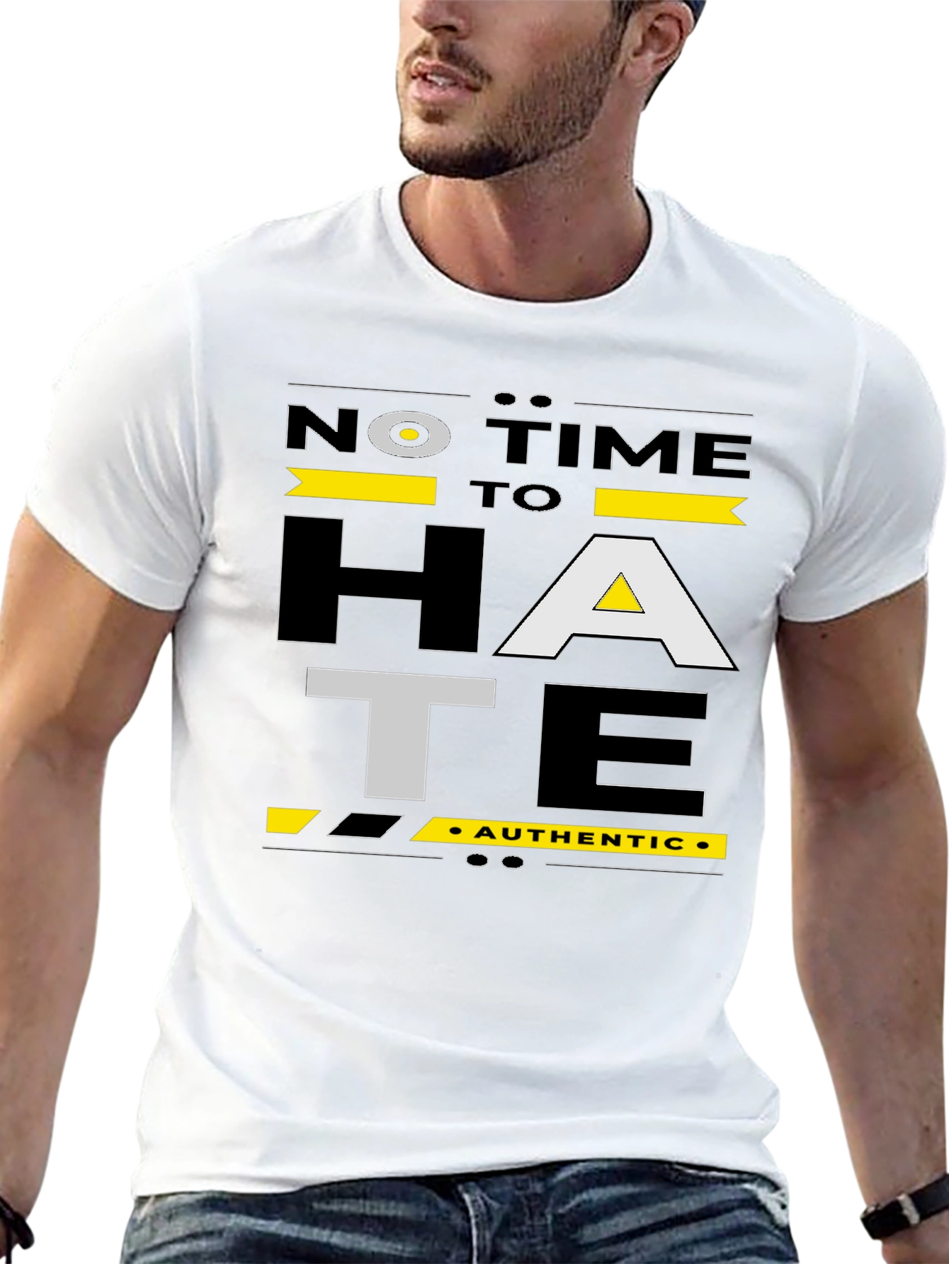 No Time To Hate Graphic Tee - Black