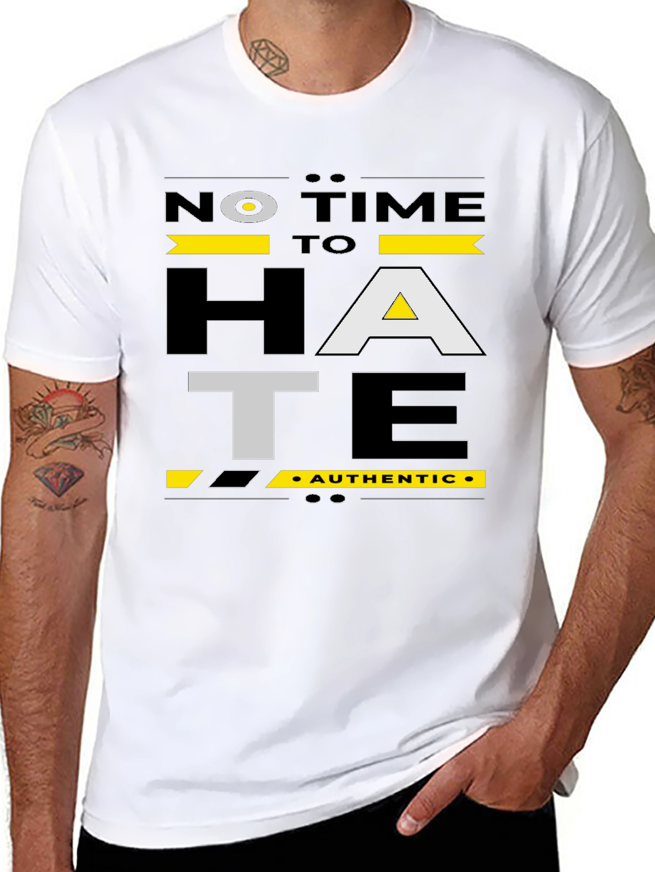 No Time To Hate Graphic Tee - Black