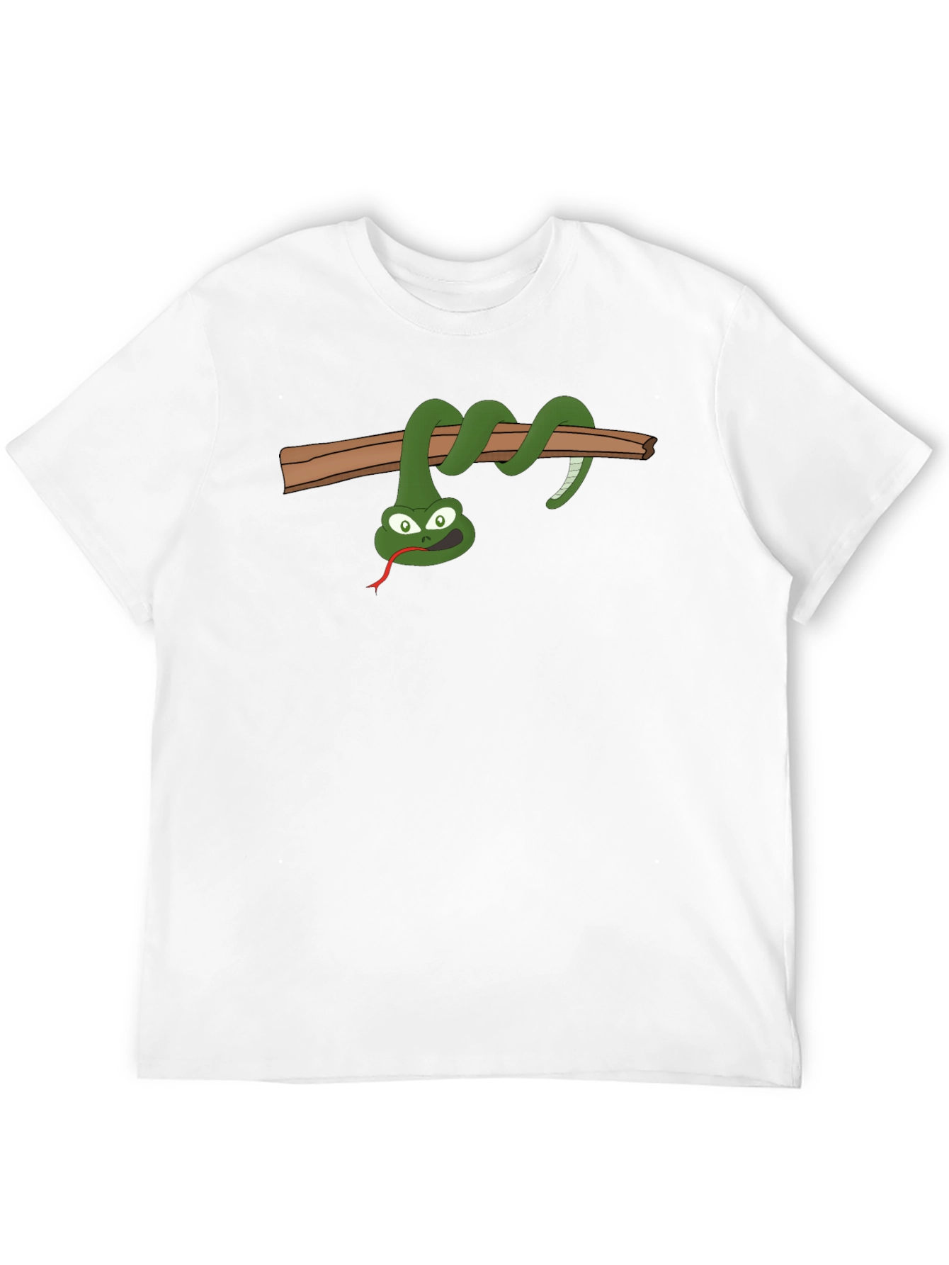 Funny Snake On Branch Graphic T-Shirt