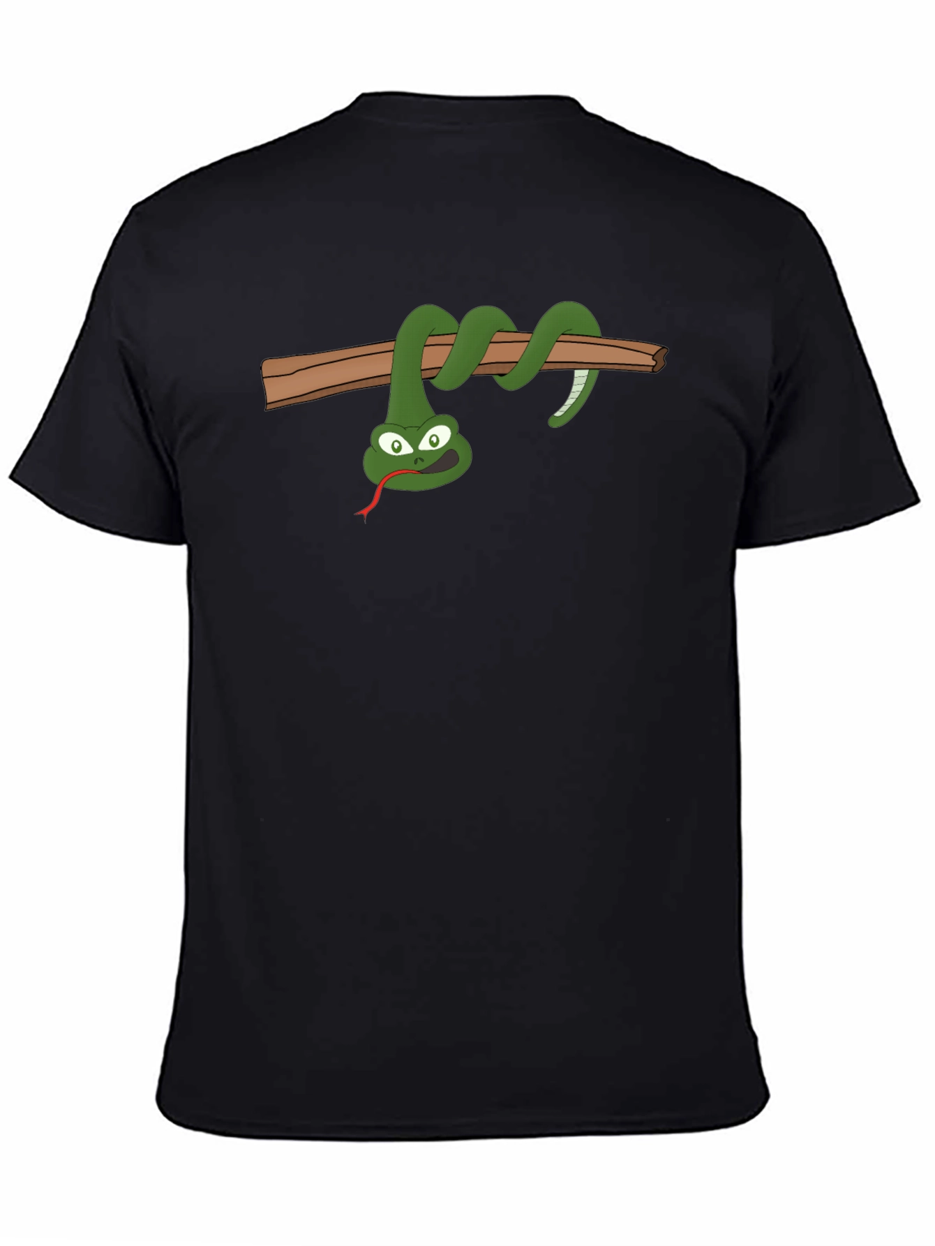Funny Snake On Branch Graphic T-Shirt