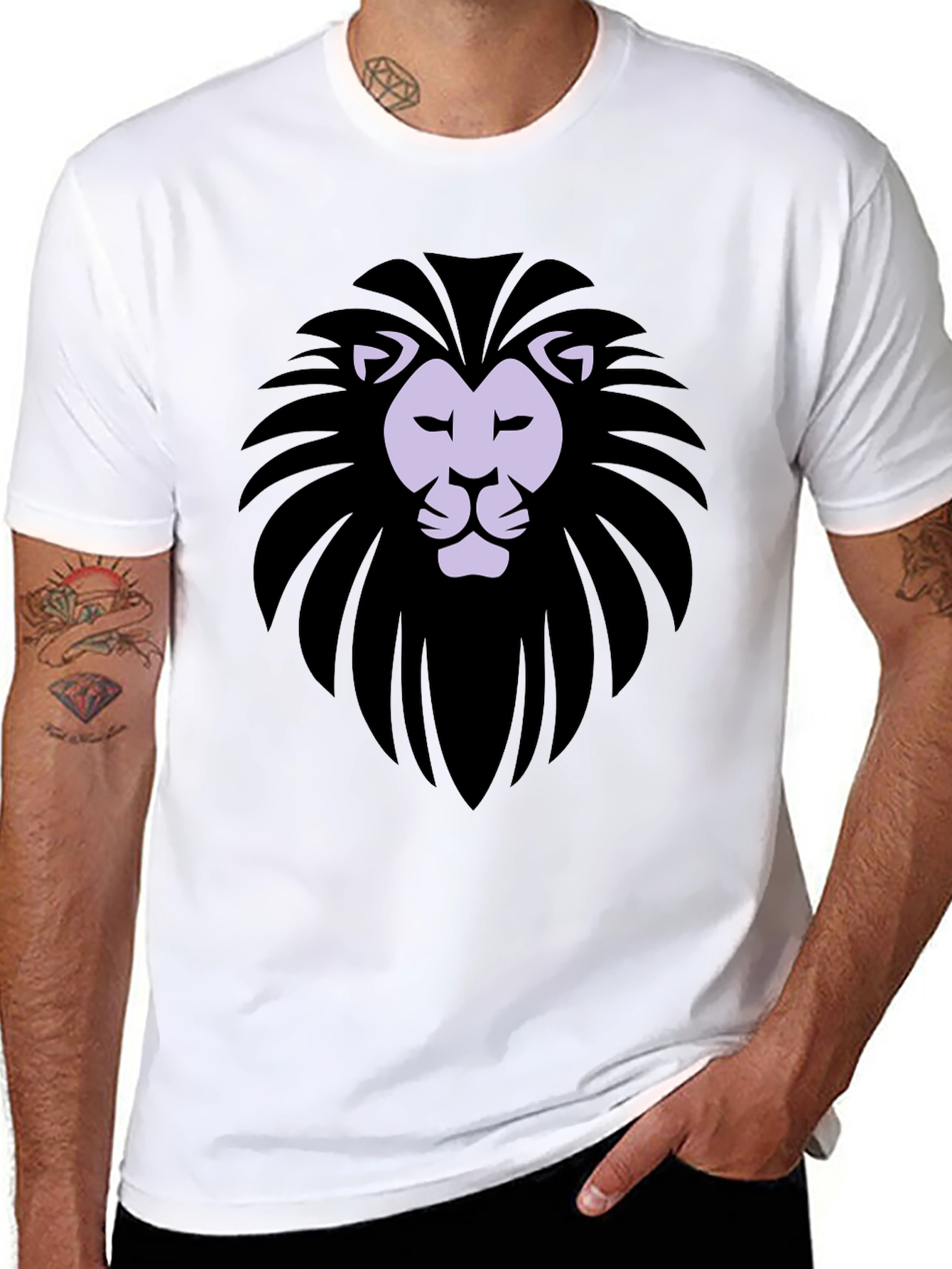 Black Lion Graphic Tee - Stylish Mens T-Shirt