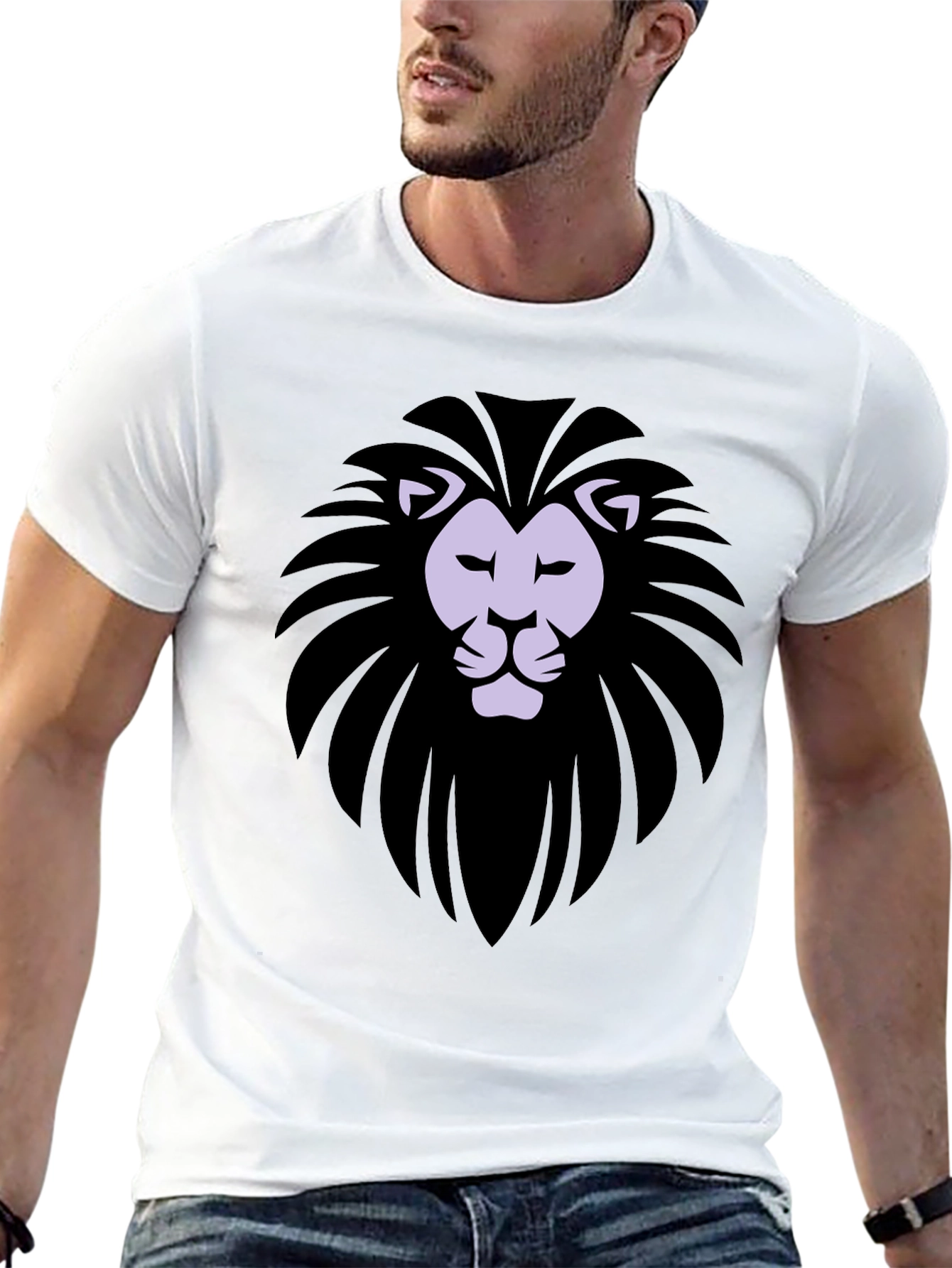 Black Lion Graphic Tee - Stylish Mens T-Shirt