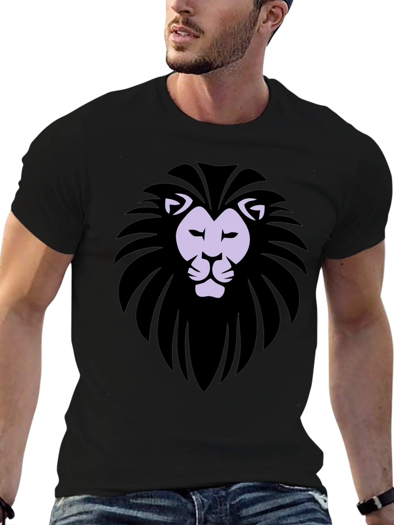 Black Lion Graphic Tee - Stylish Mens T-Shirt