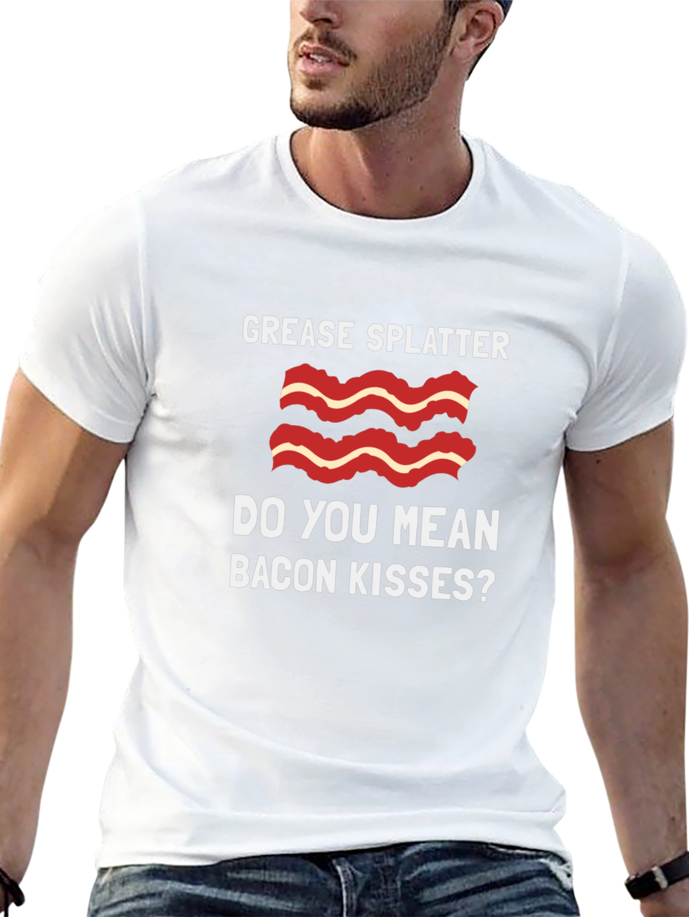 Bacon Kisses T-Shirt - Grease Splatter Funny Tee