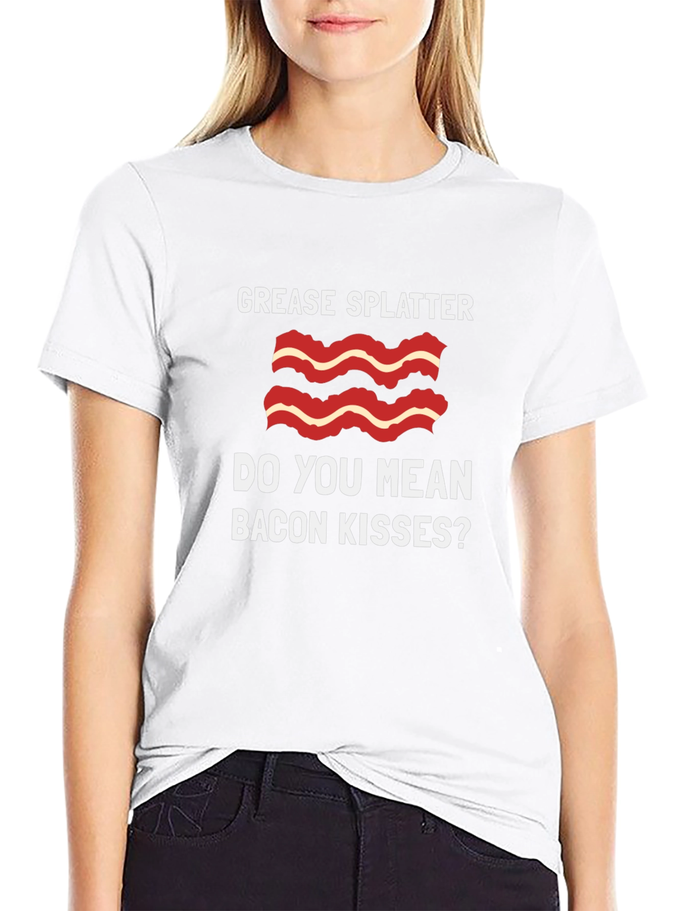 Bacon Kisses T-Shirt - Grease Splatter Funny Tee