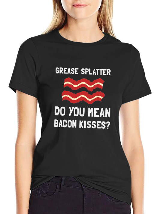 Bacon Kisses T-Shirt - Grease Splatter Funny Tee