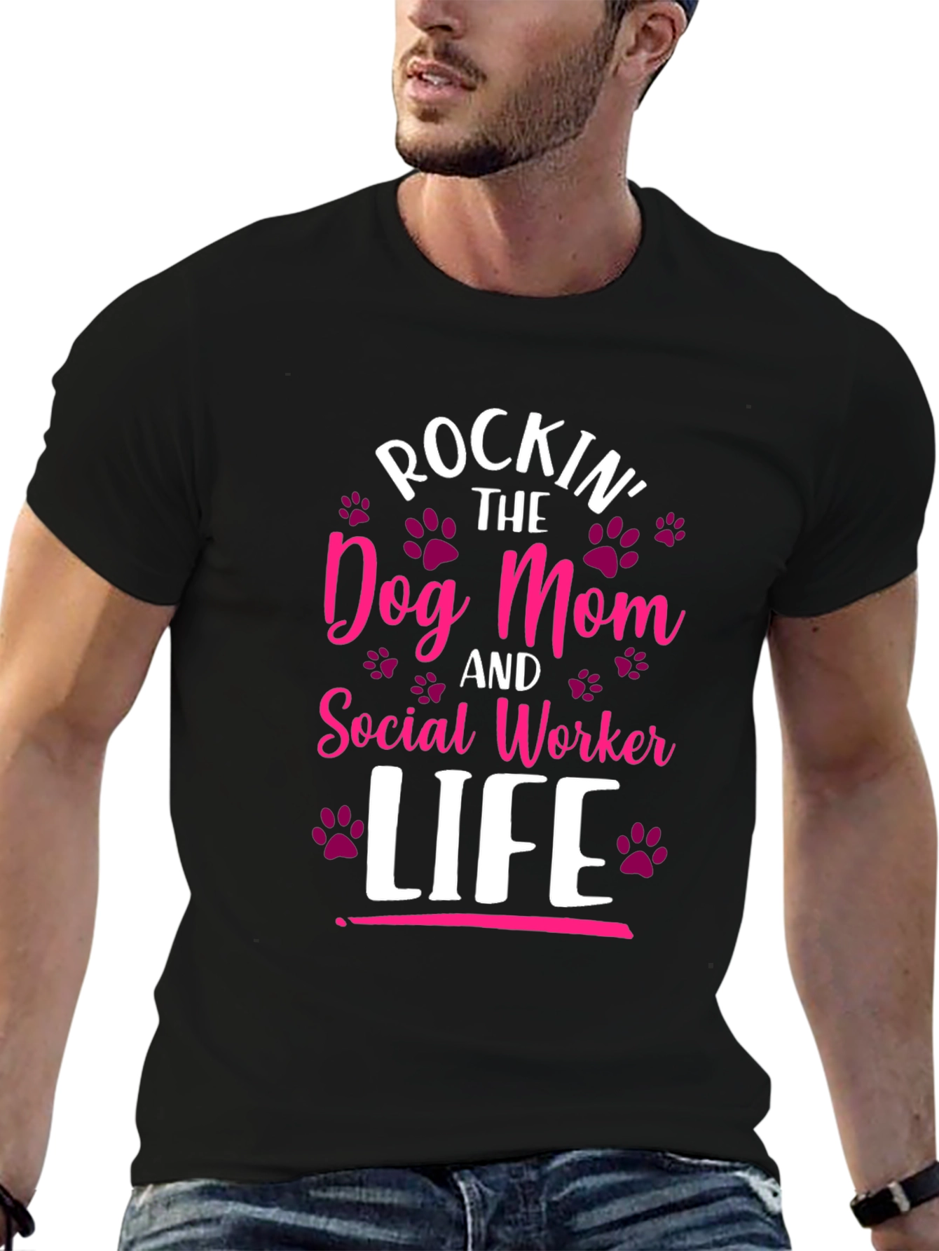 Rockin Dog Mom & Social Worker Life T-Shirt