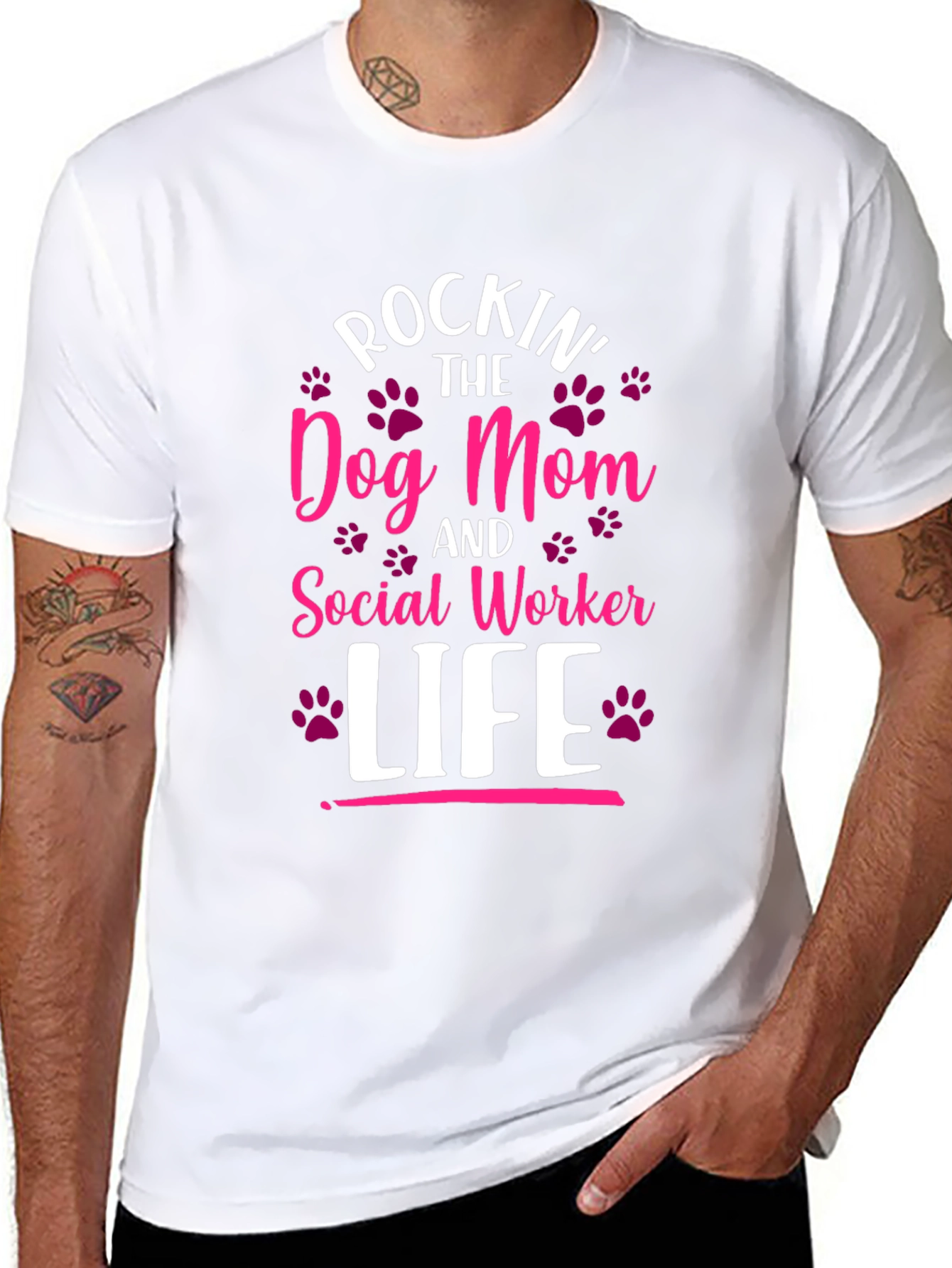 Rockin Dog Mom & Social Worker Life T-Shirt