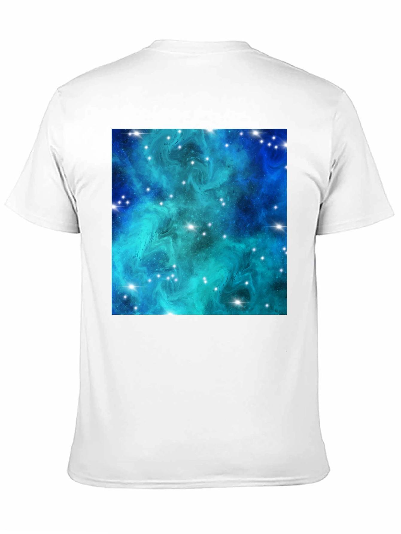 Nebula Galaxy Print Black T-Shirt