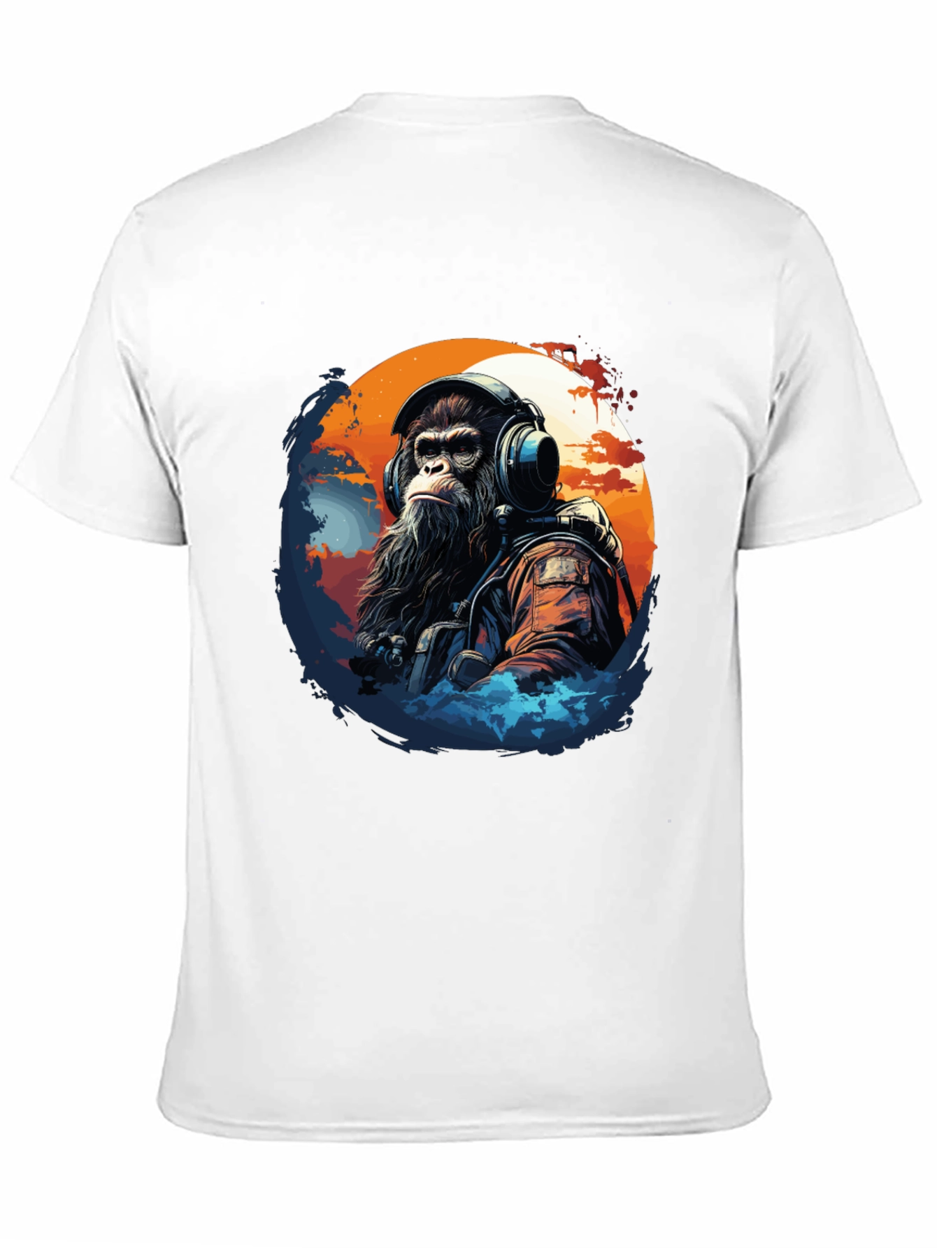 Ape Astronaut Graphic Tee - Black Cotton T-Shirt