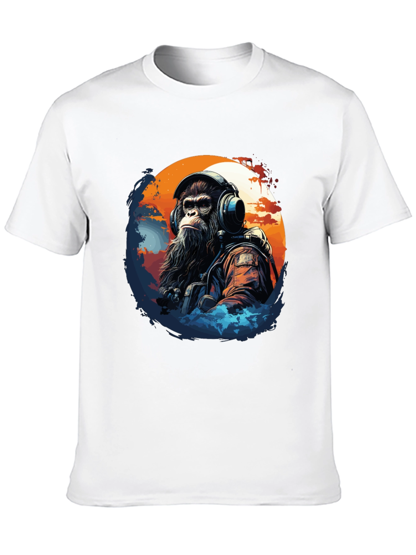 Ape Astronaut Graphic Tee - Black Cotton T-Shirt