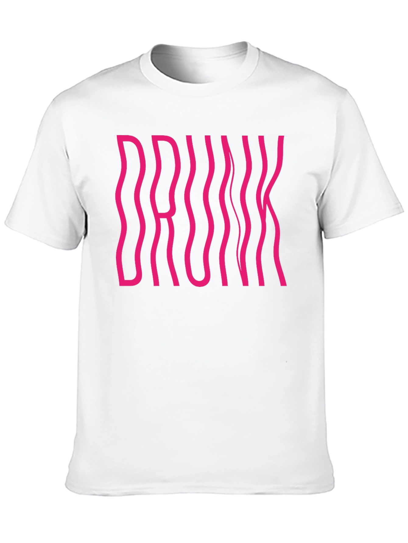 Drunk Graphic Tee - Black Cotton Crew Neck Shirt