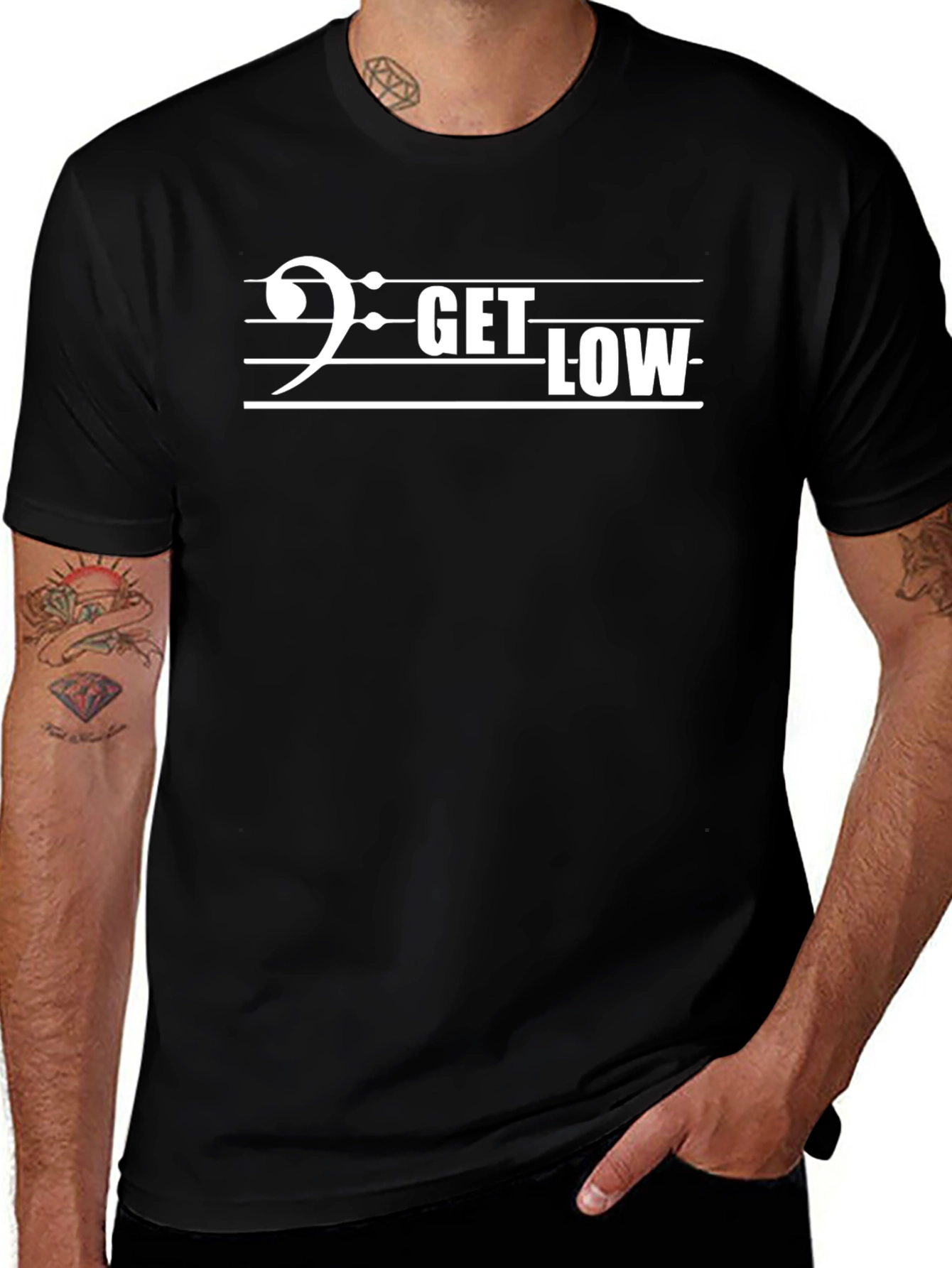 Get Low T-Shirt - Bass Clef Music Tee