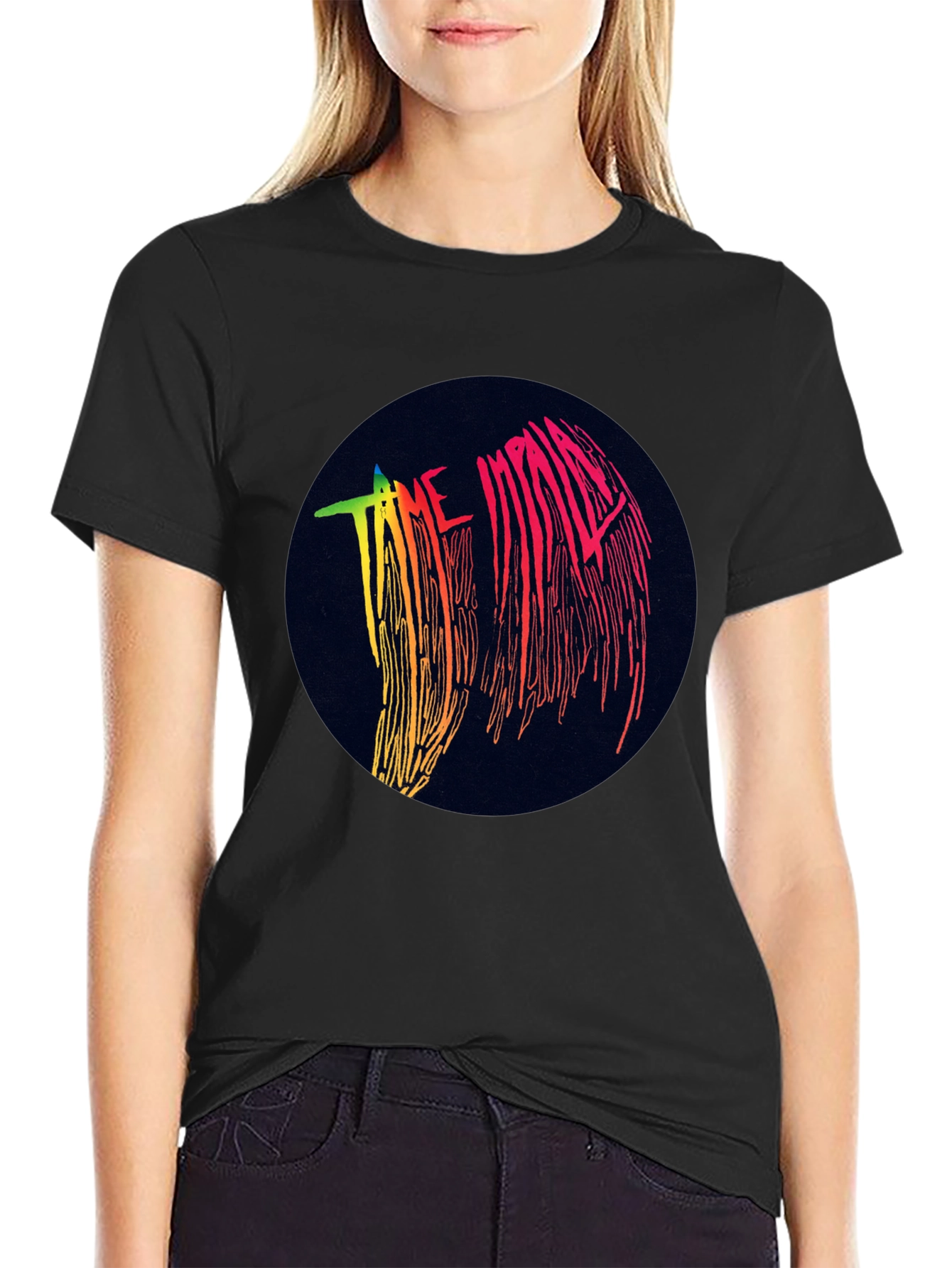 Tame Impala Graphic Black T-Shirt - Retro Style