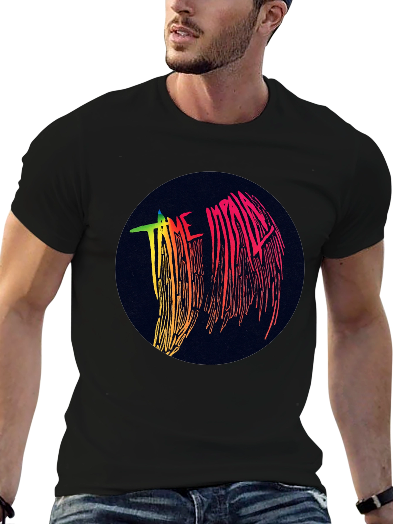 Tame Impala Graphic Black T-Shirt - Retro Style
