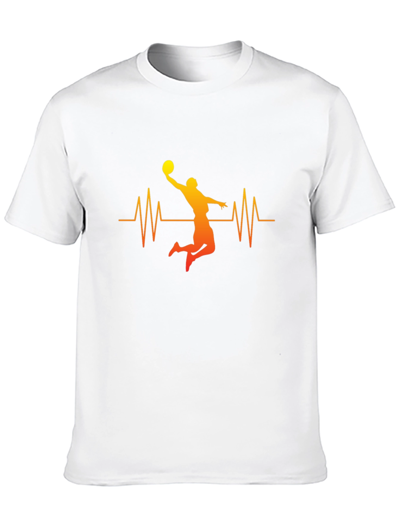 Basketball Heartbeat Graphic Tee - Stylish & Comfortable