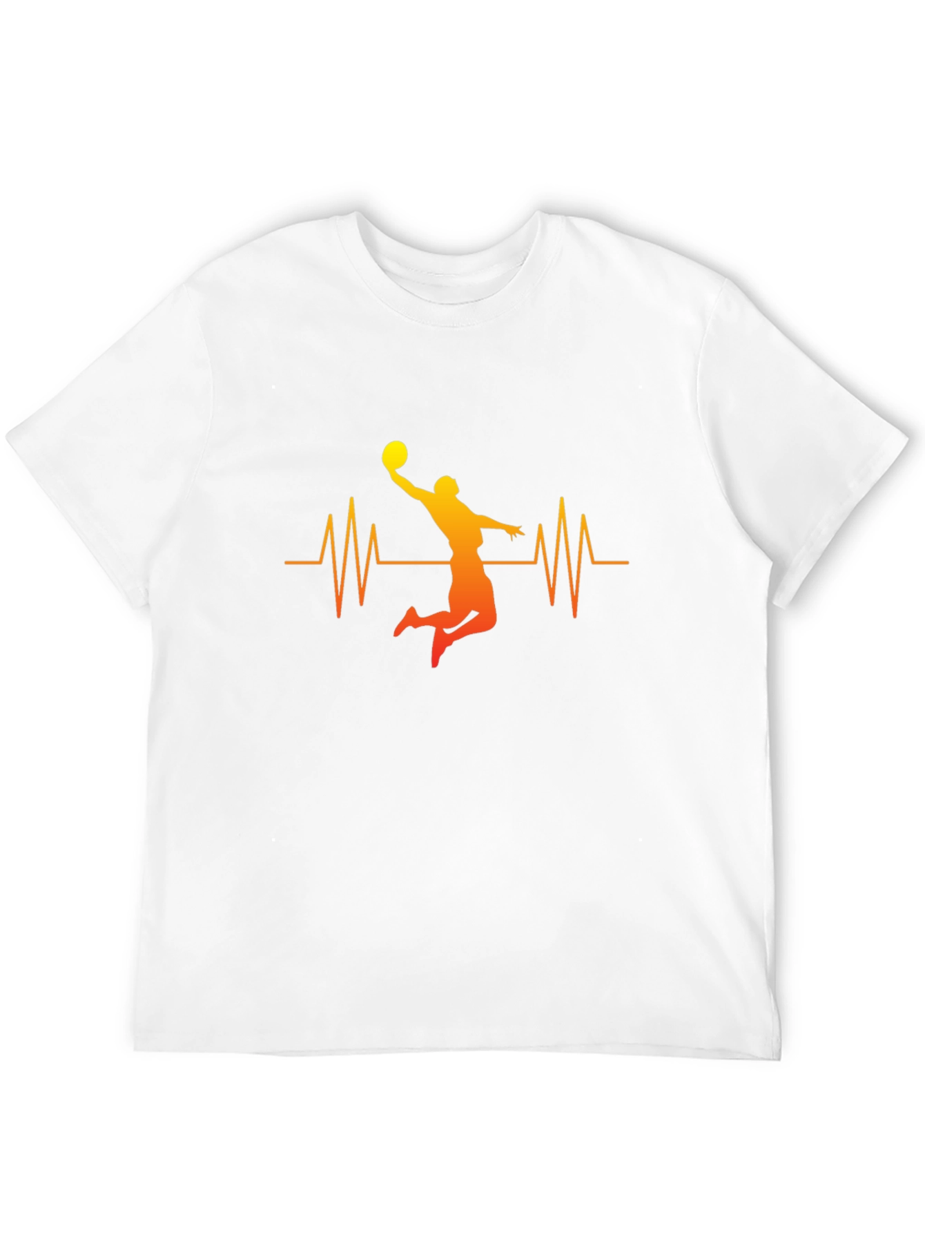 Basketball Heartbeat Graphic Tee - Stylish & Comfortable