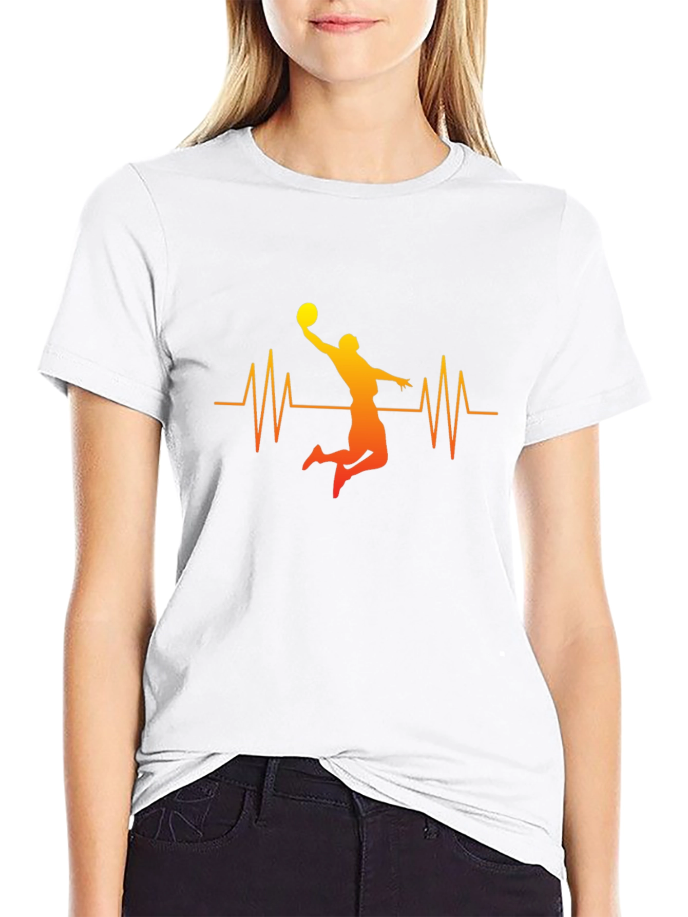 Basketball Heartbeat Graphic Tee - Stylish & Comfortable