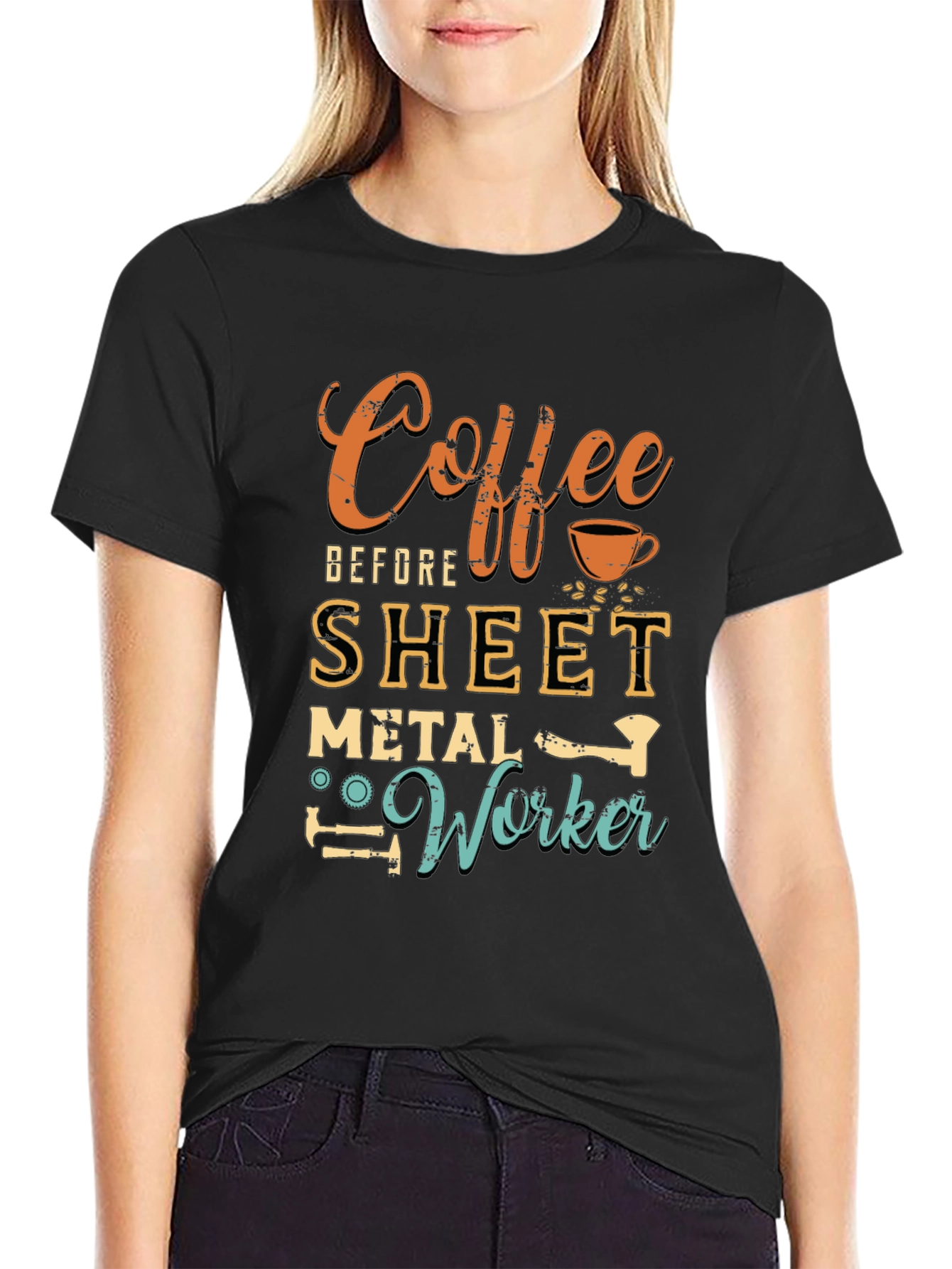 Coffee Before Sheet Metal Worker Graphic Tee