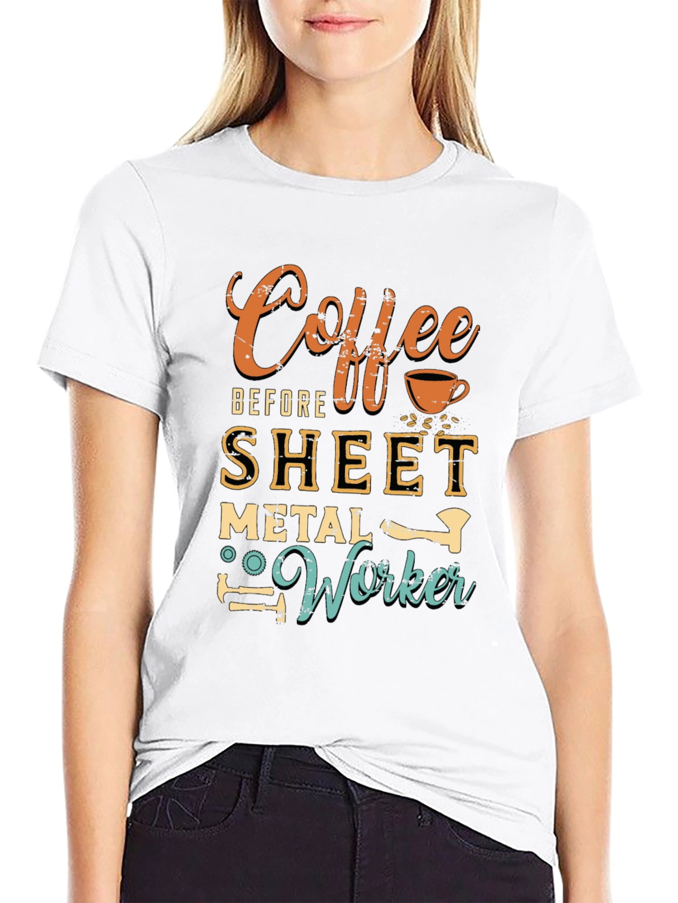 Coffee Before Sheet Metal Worker Graphic Tee