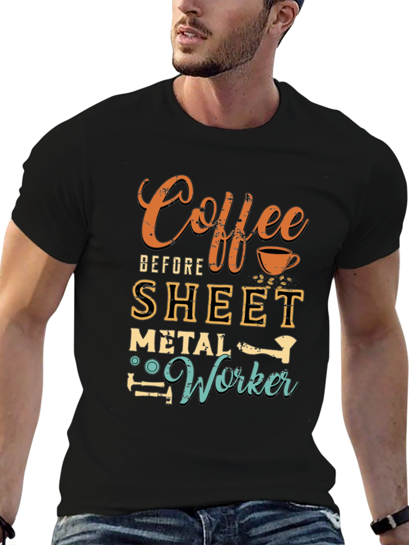 Coffee Before Sheet Metal Worker Graphic Tee