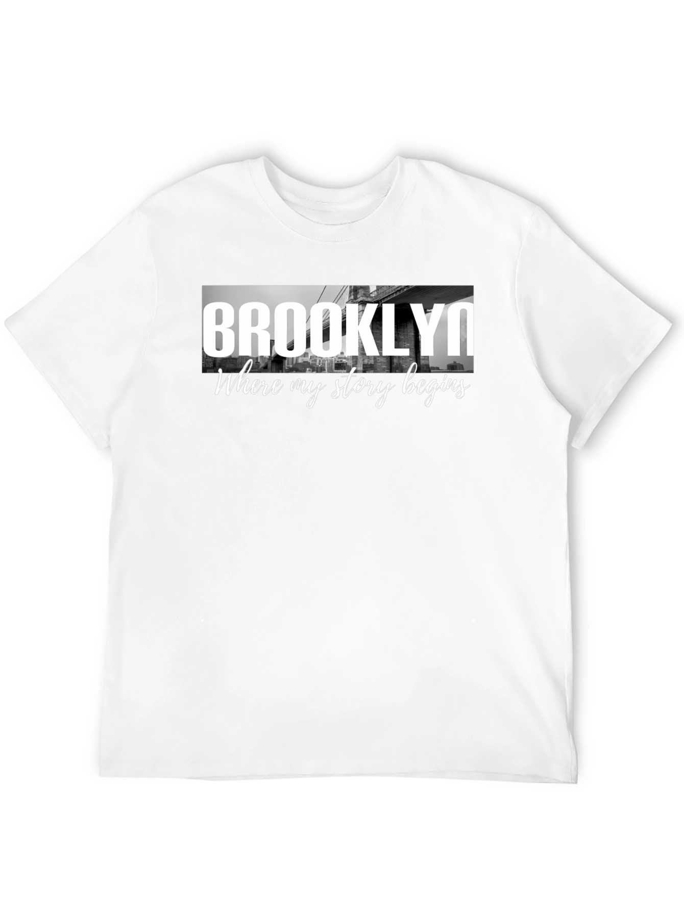 Brooklyn Story Begins Black Graphic Tee Shirt