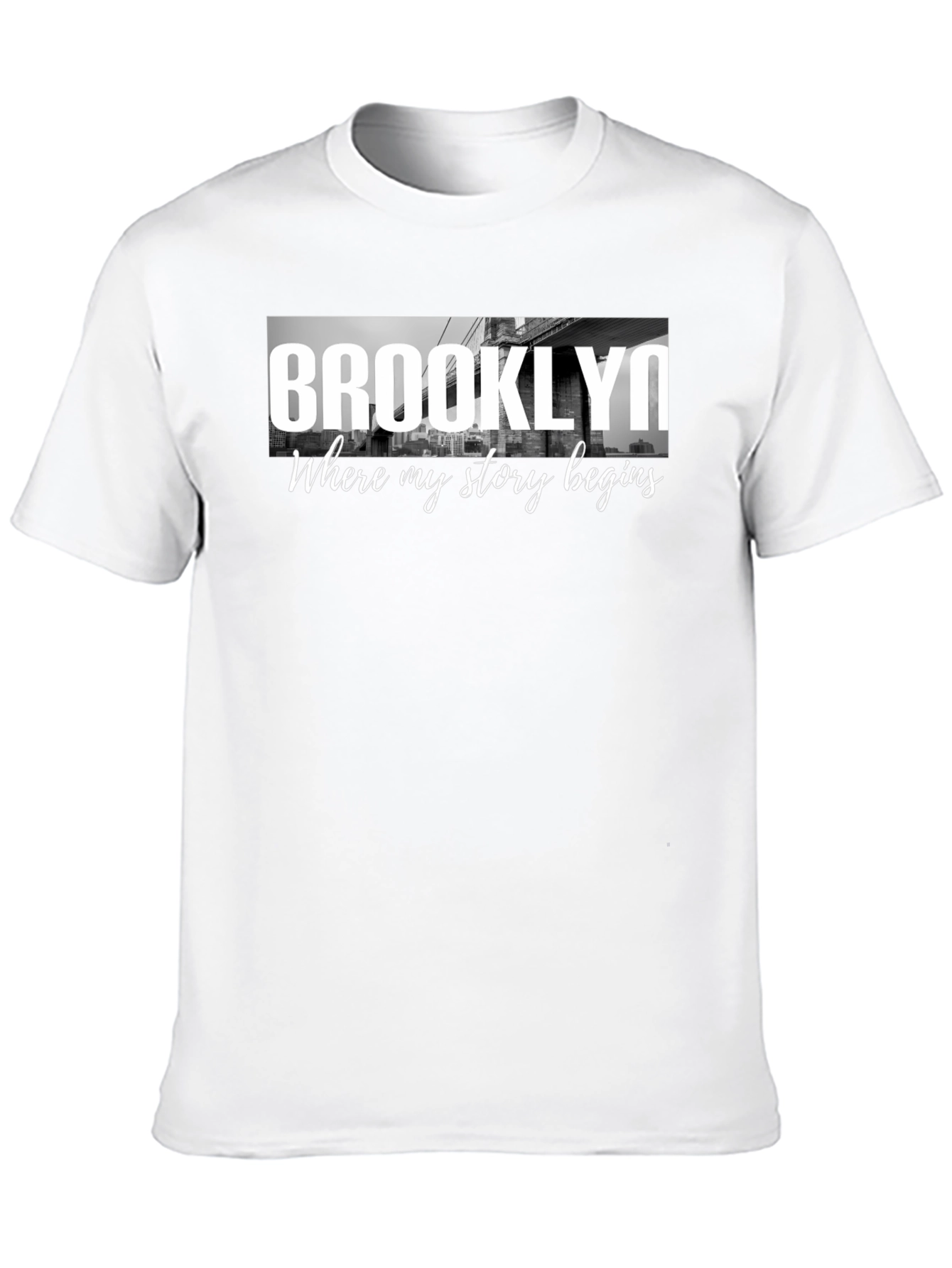 Brooklyn Story Begins Black Graphic Tee Shirt
