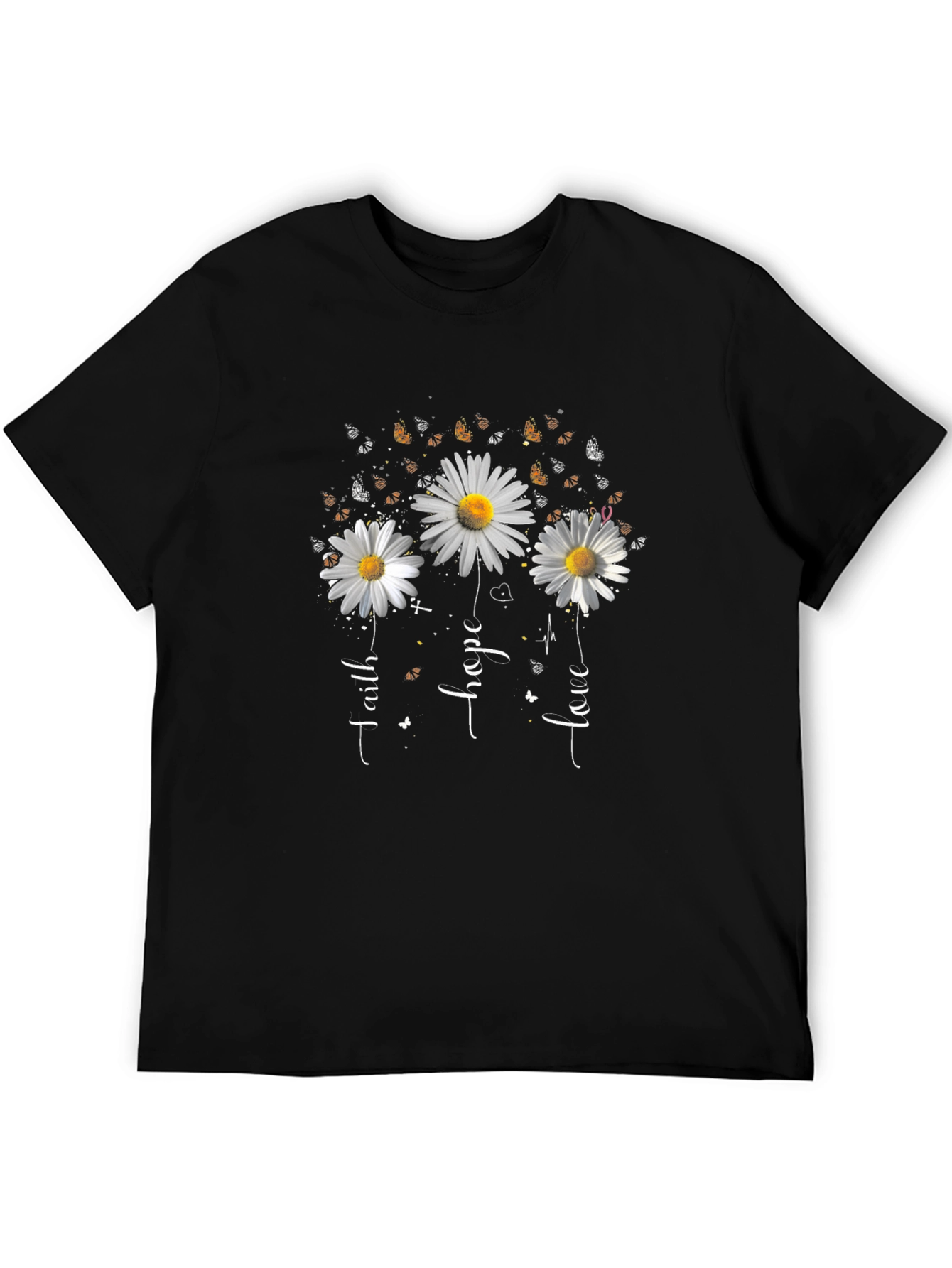 Faith Hope Love Daisy Flower T-Shirt