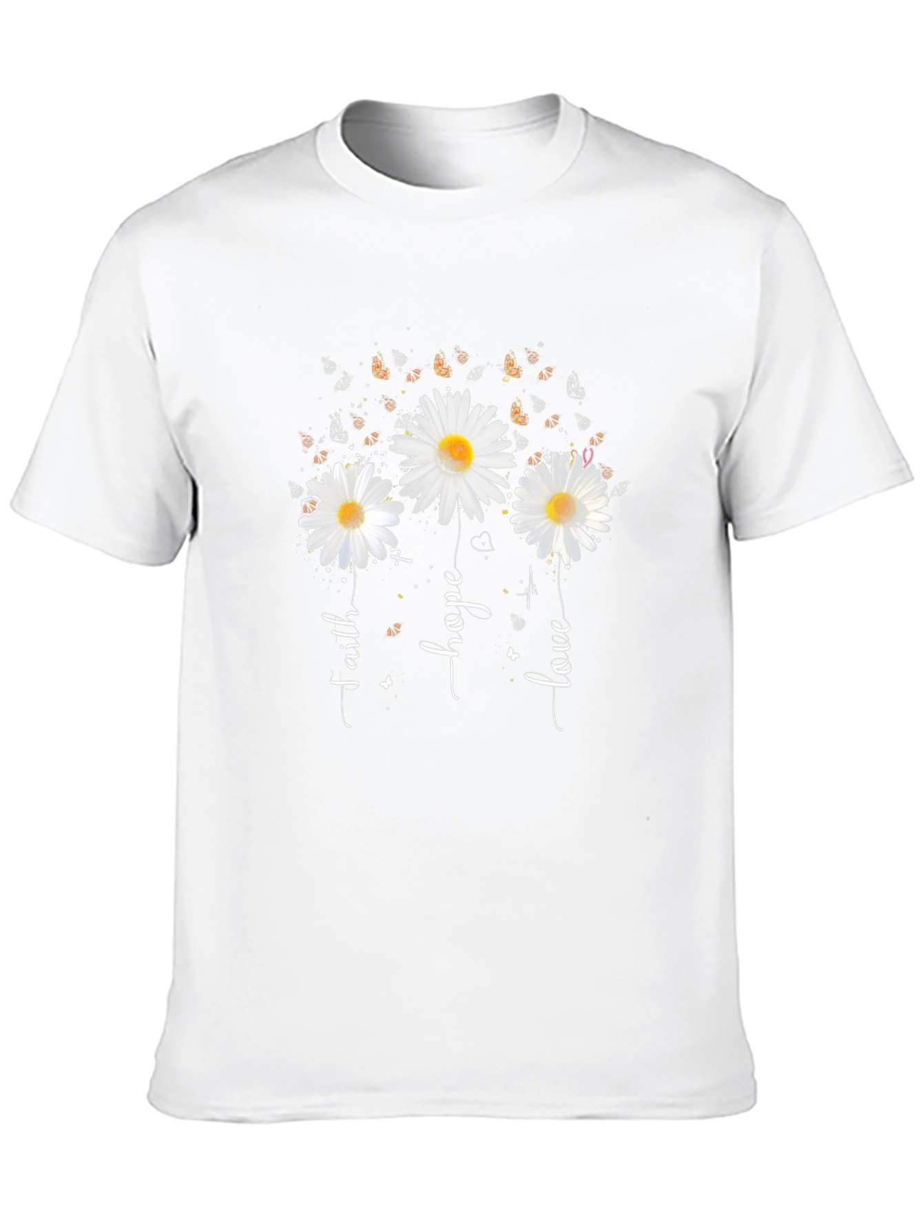 Faith Hope Love Daisy Flower T-Shirt