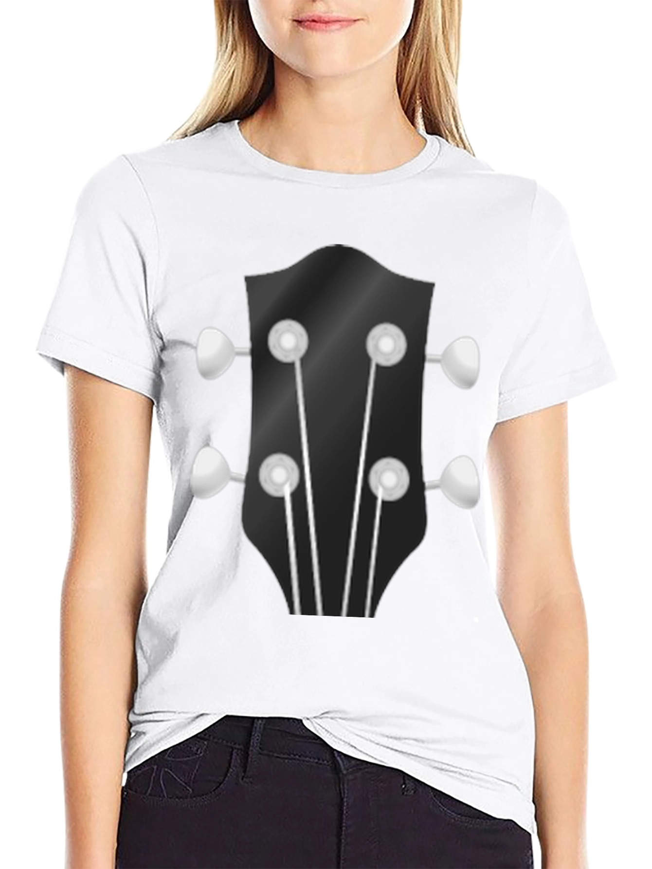 Guitar Headstock Graphic Tee - Music Lovers Shirt