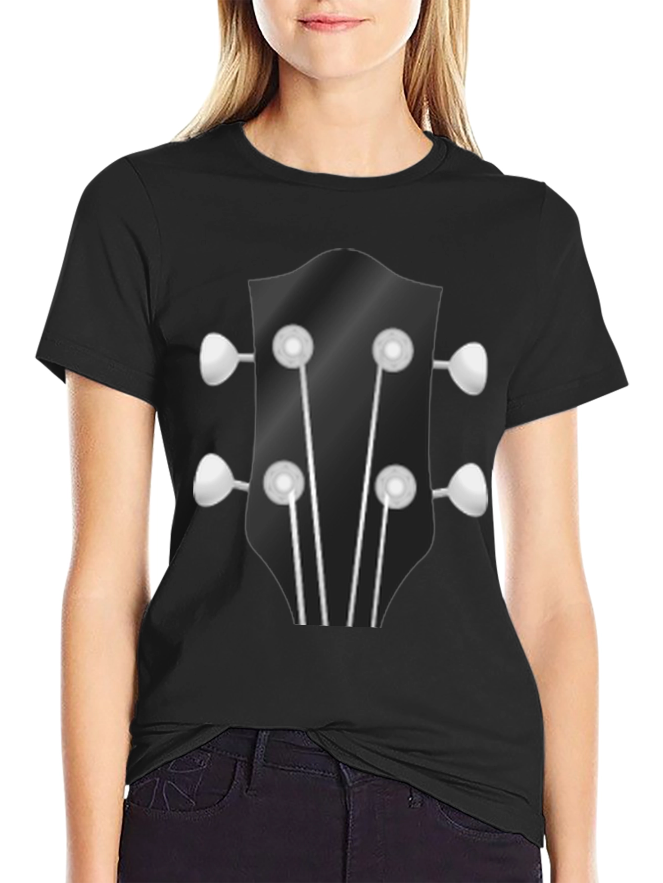Guitar Headstock Graphic Tee - Music Lovers Shirt