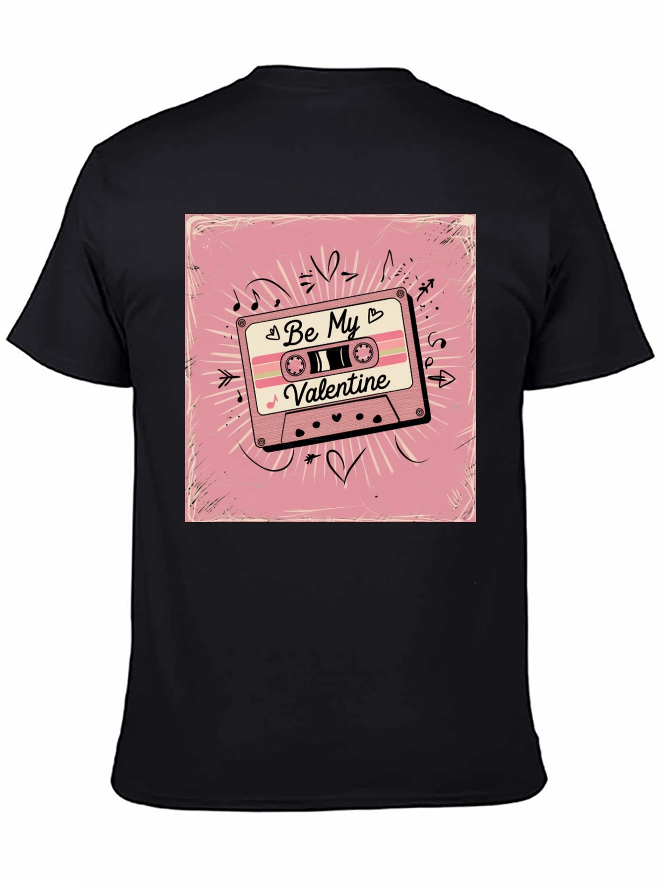Retro Valentines Day Cassette Tape Graphic T-Shirt