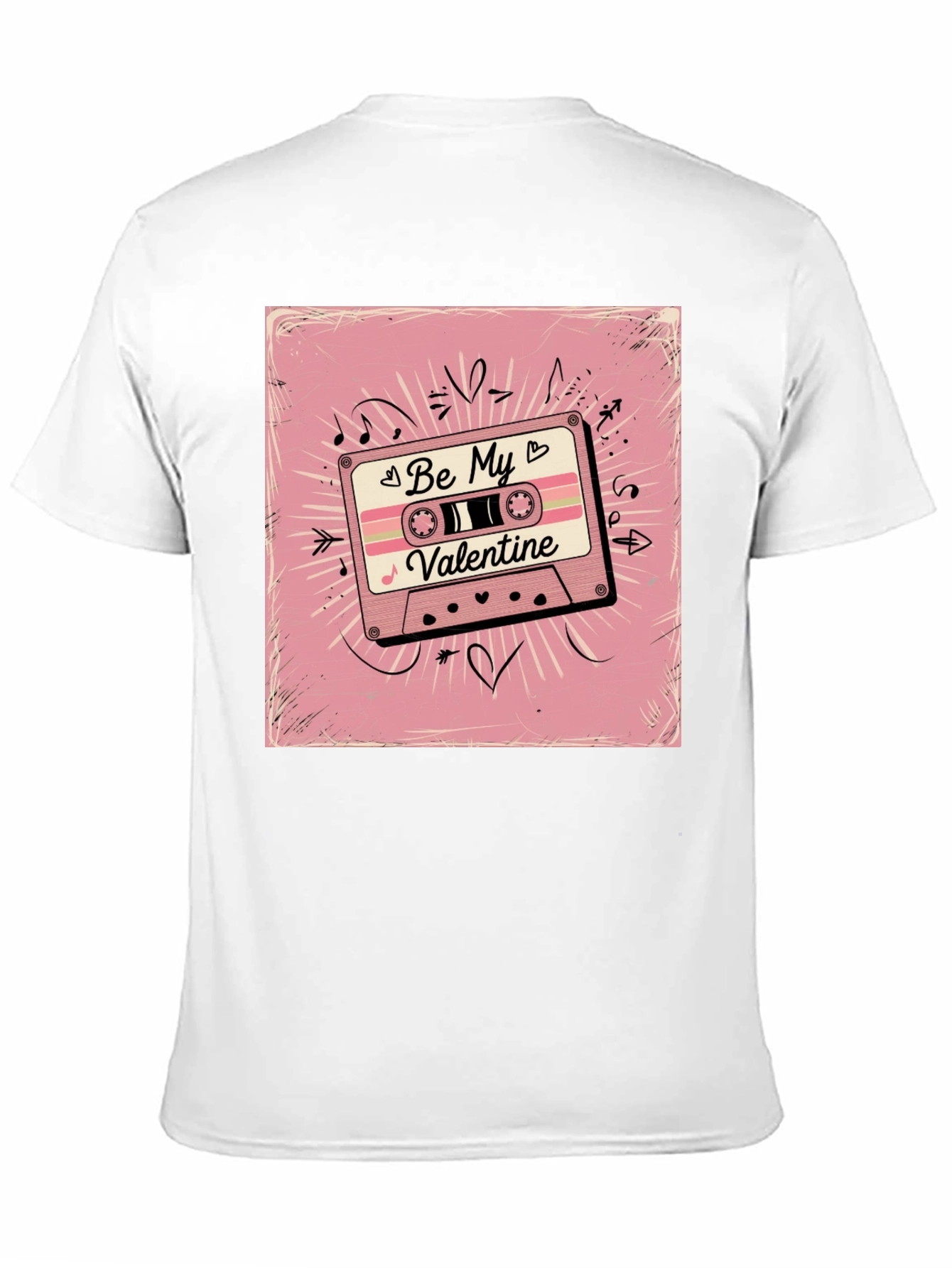 Retro Valentines Day Cassette Tape Graphic T-Shirt