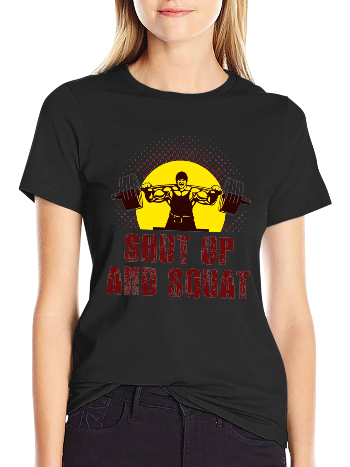 Shut Up and Squat Black Graphic T-Shirt
