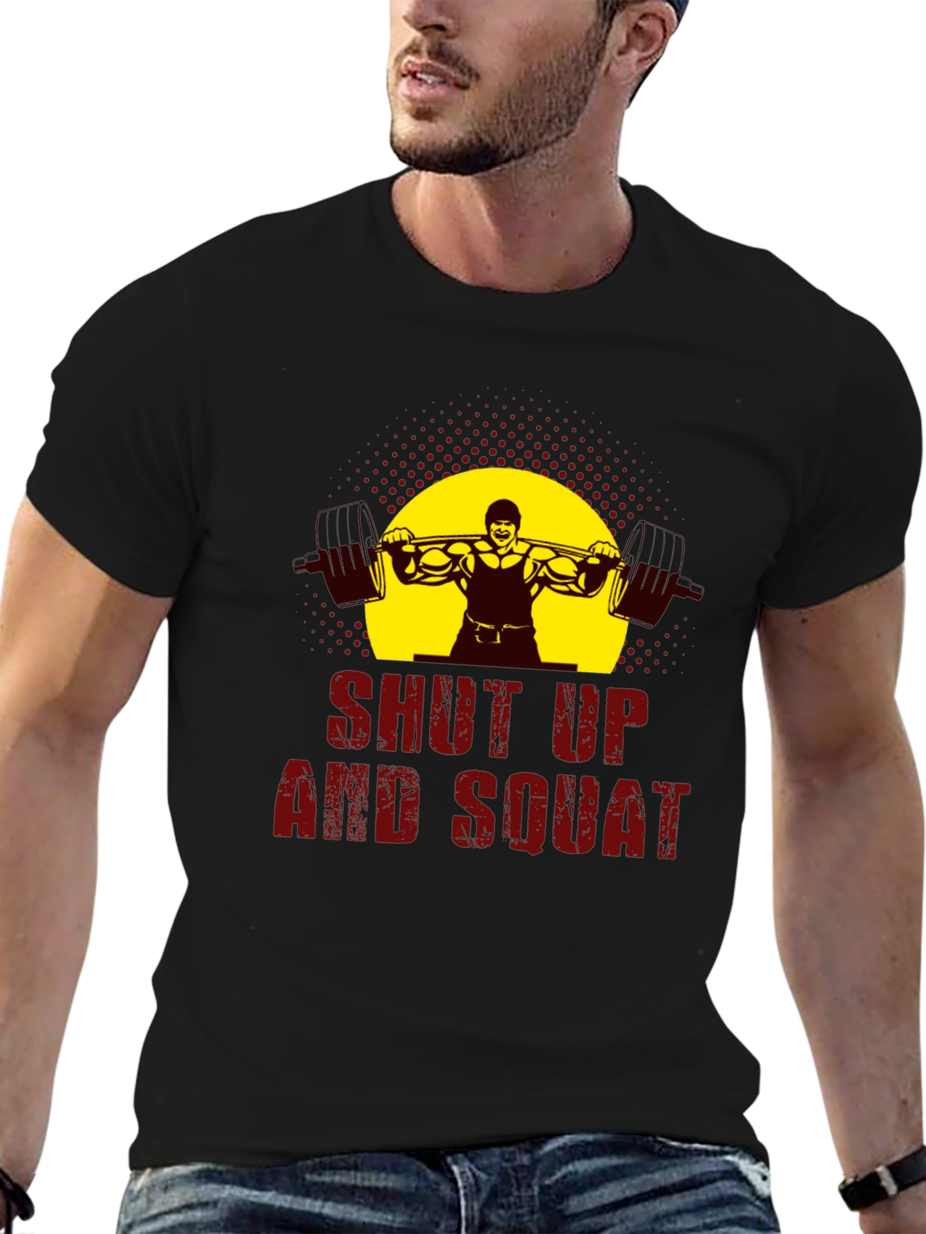 Shut Up and Squat Black Graphic T-Shirt