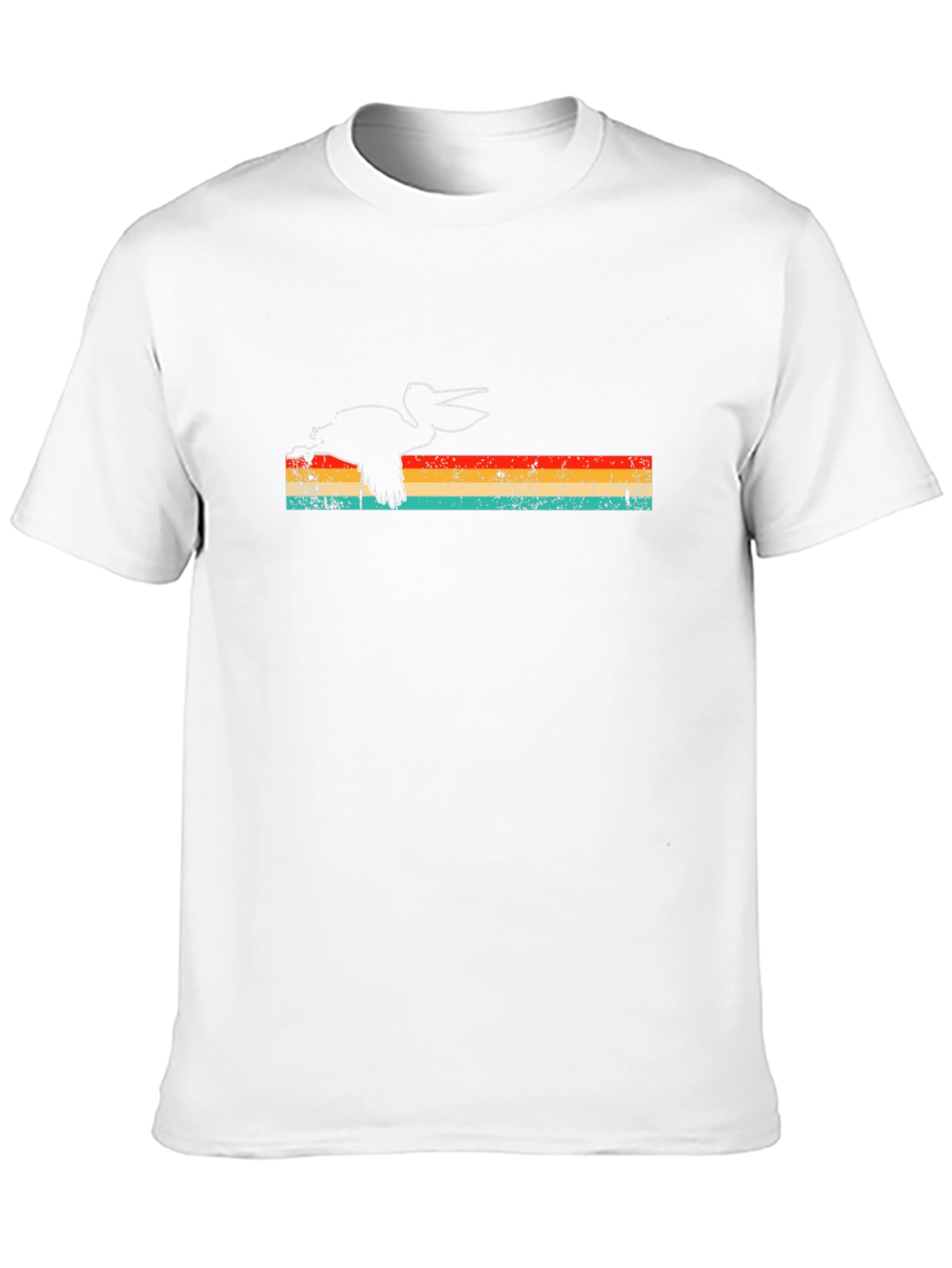 Retro Pelican T-Shirt - Black