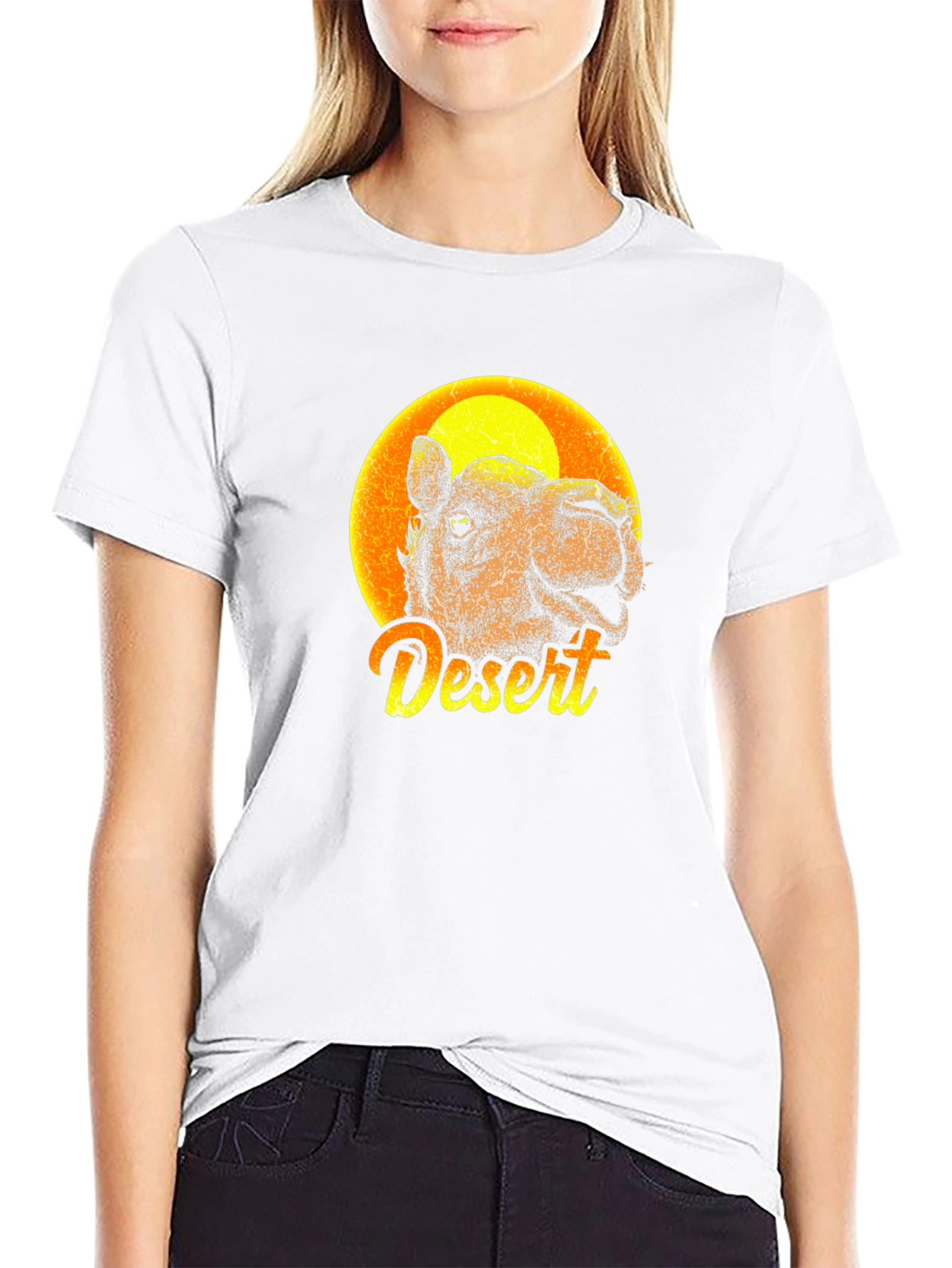Desert Camel Graphic Tee - Mens Black T-Shirt