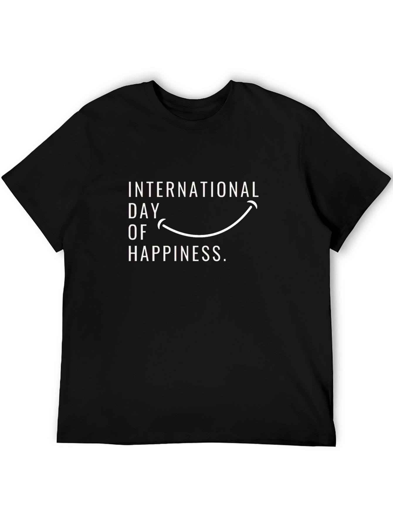 International Day of Happiness Black T-Shirt